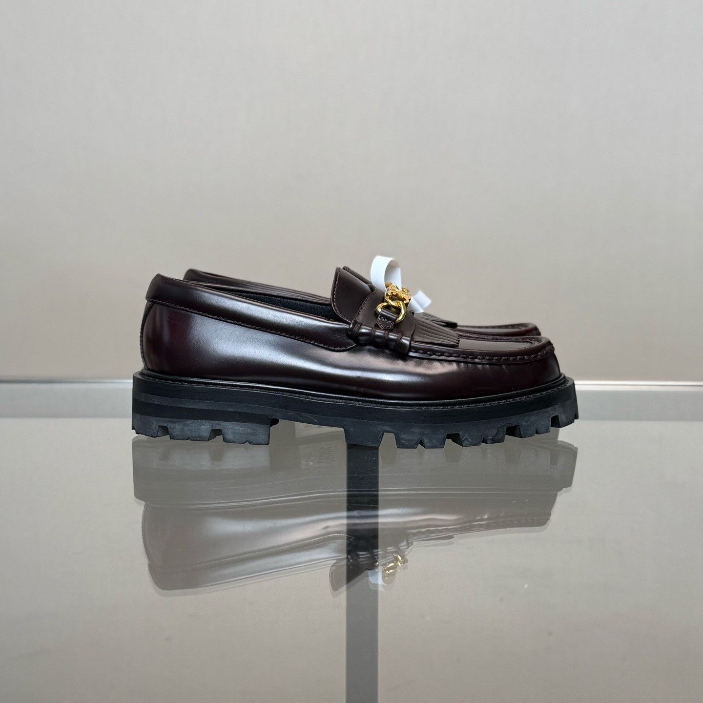 Celine Celine Arch Tassel Burgundy Loafers Size US 5 / IT 35 - 3 Thumbnail