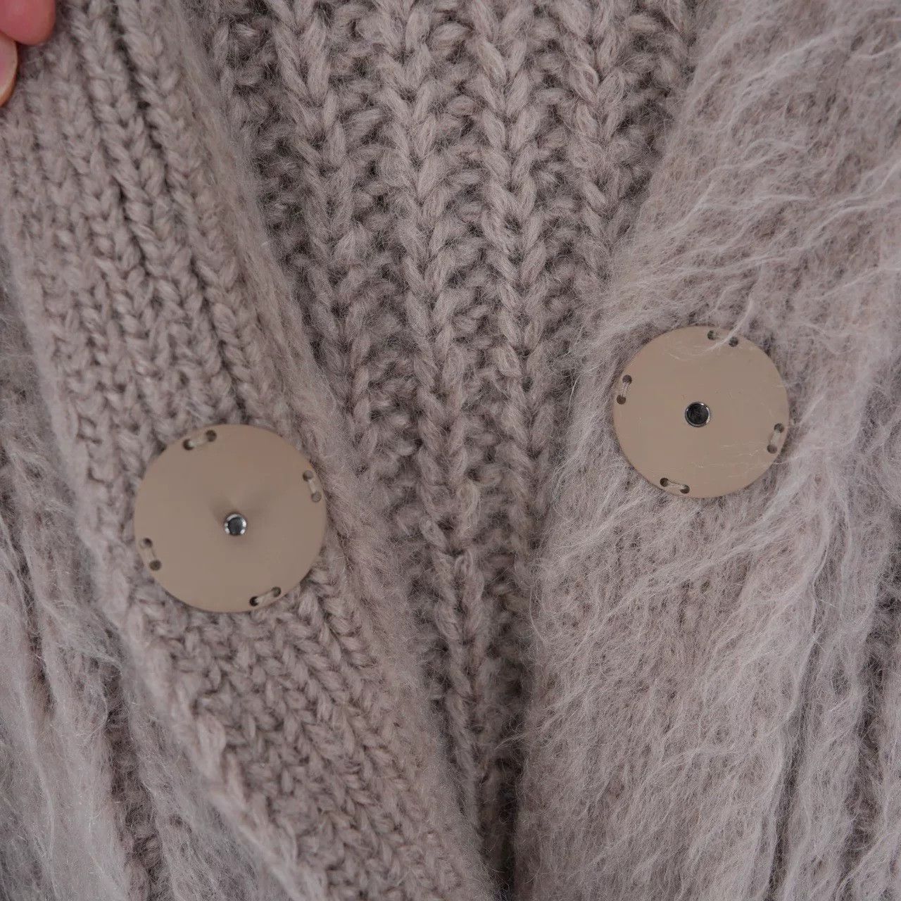 Fendi FENDI Gray Mohair Knit Cardigan Size S / US 4 / IT 40 - 5 Thumbnail