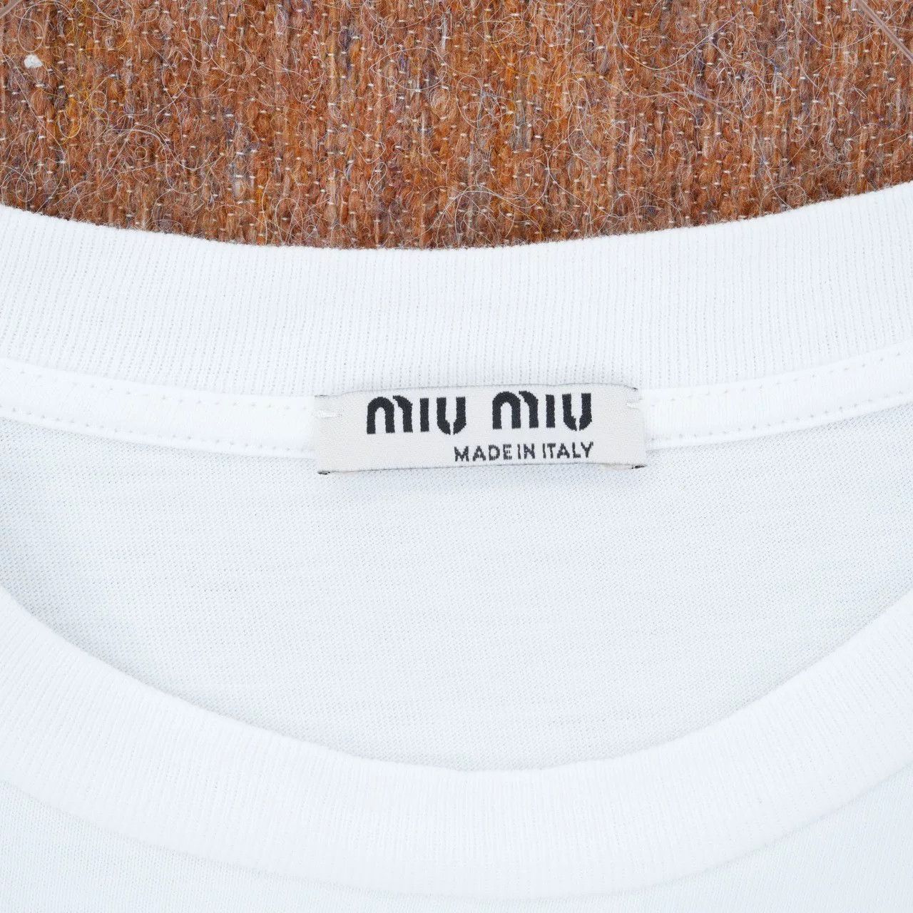 Miu Miu Miu Miu White Printed Short-Sleeve T-Shirt Size XS / US 0-2 / IT 36-38 - 4 Thumbnail
