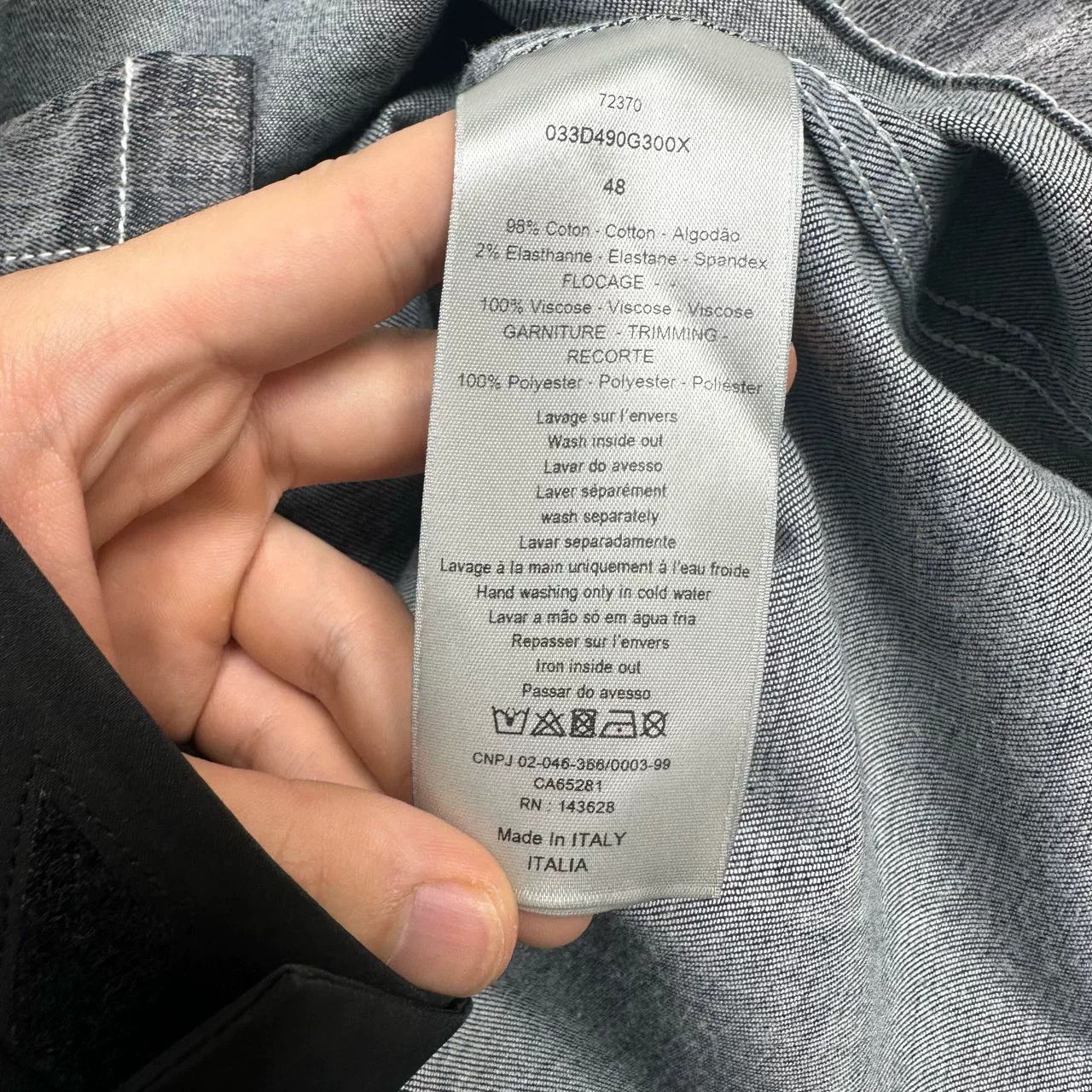 Dior DIOR Flocked Logo Washed Denim Jacket Size US M / EU 48-50 / 2 - 4 Thumbnail