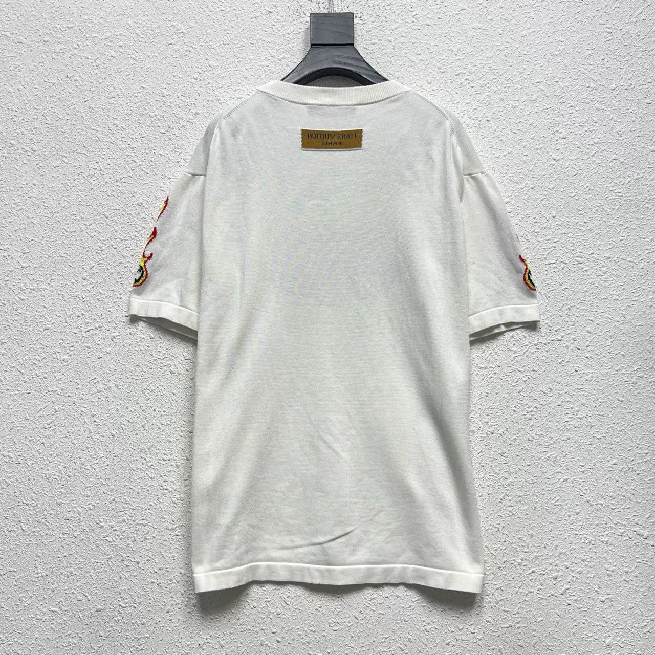 Louis Vuitton Louis Vuitton 23 Flame Logo Knit T-Shirt Size US XXL / EU 58 / 5 - 2 Thumbnail