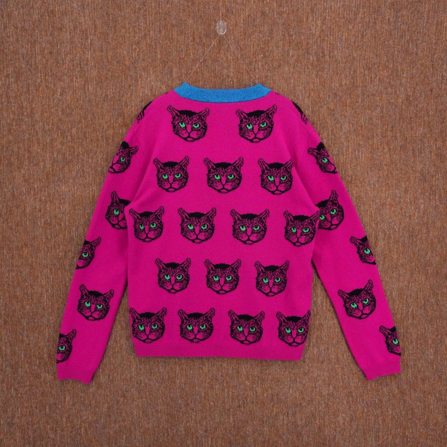 Gucci Gucci Cat Pattern Knit Wool Sweater Size S / US 4 / IT 40 - 2 Thumbnail