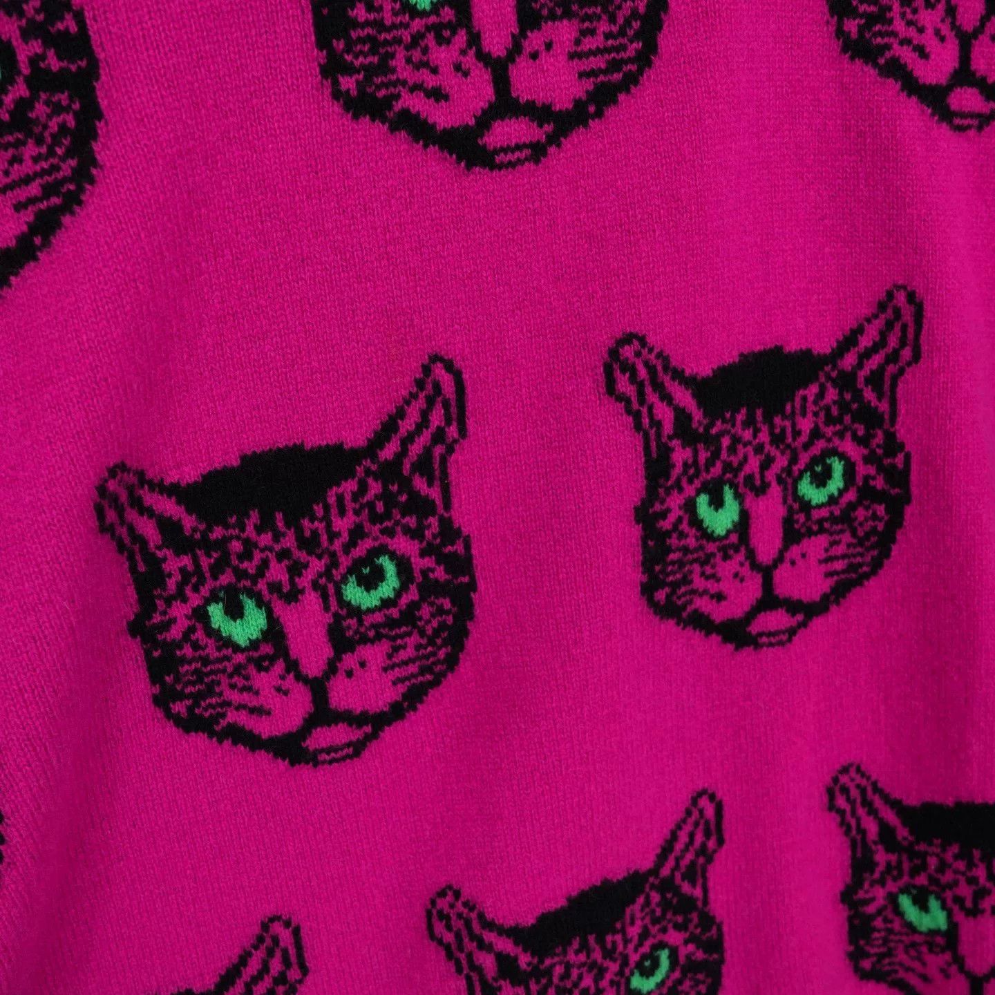 Gucci Gucci Cat Pattern Knit Wool Sweater Size S / US 4 / IT 40 - 4 Thumbnail