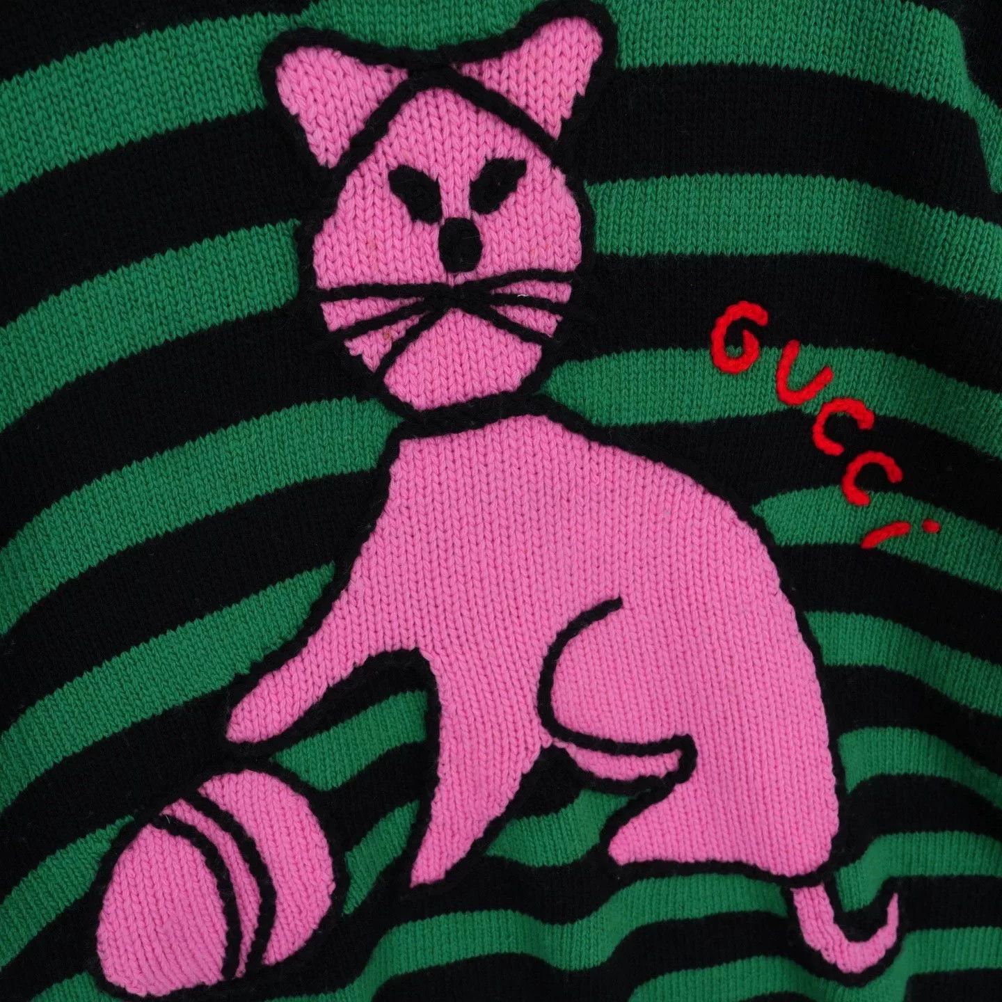 Gucci Gucci Cat Stripe Wool Sweater Size S / US 4 / IT 40 - 4 Thumbnail