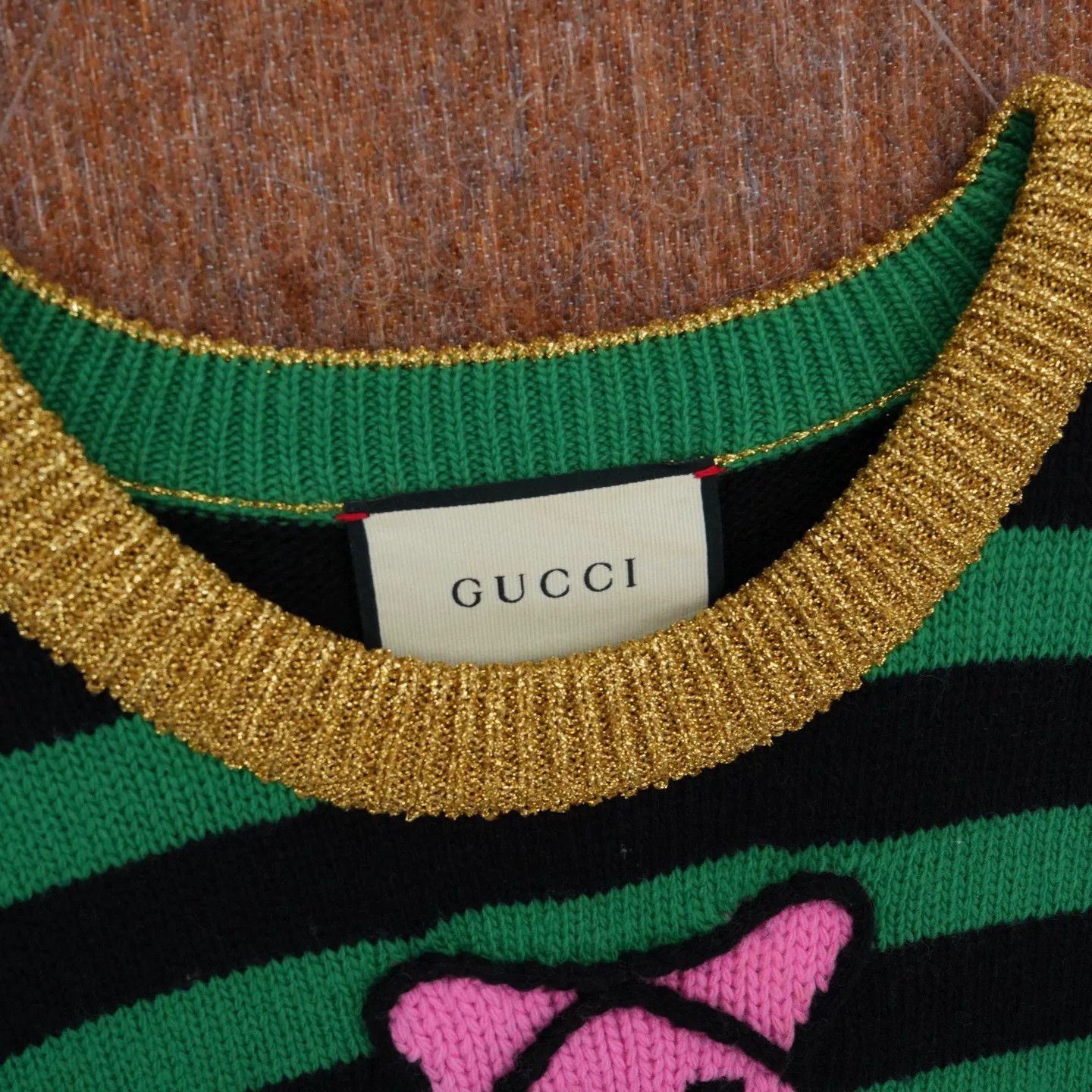 Gucci Gucci Cat Stripe Wool Sweater Size S / US 4 / IT 40 - 3 Thumbnail