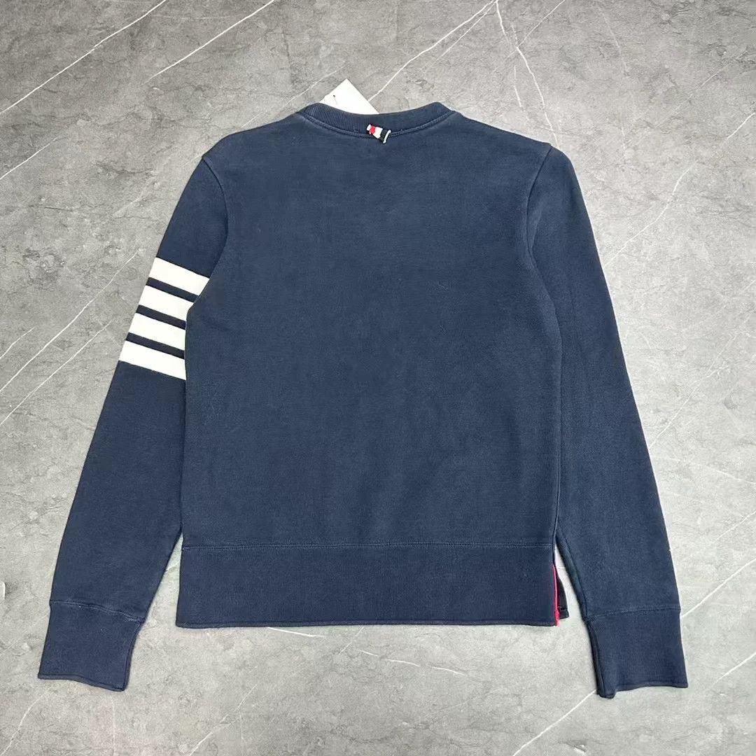Thom Browne Thom Browne TB Navy Four-Bar Sweatshirt Size US XS / EU 42 / 0 - 2 Thumbnail