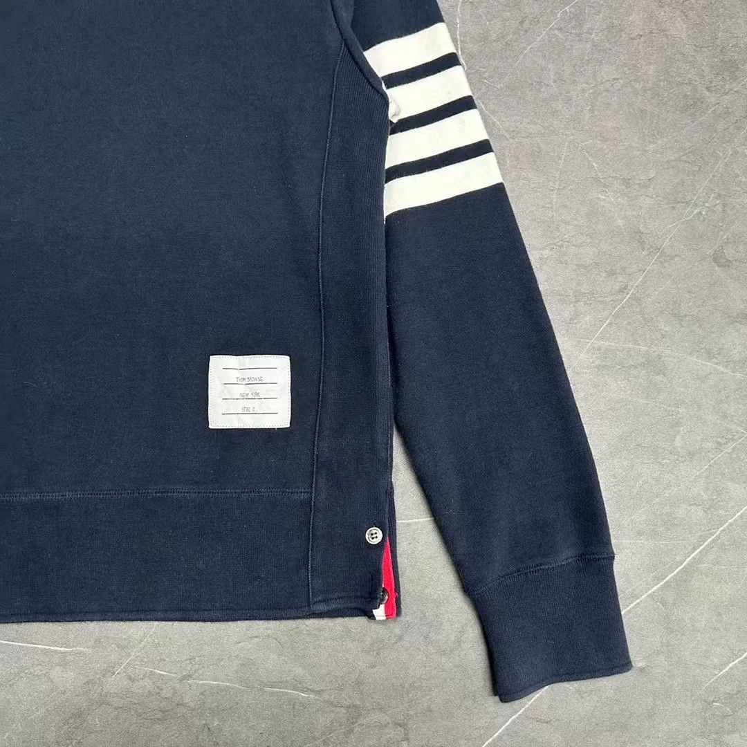 Thom Browne Thom Browne TB Navy Four-Bar Sweatshirt Size US XS / EU 42 / 0 - 3 Thumbnail