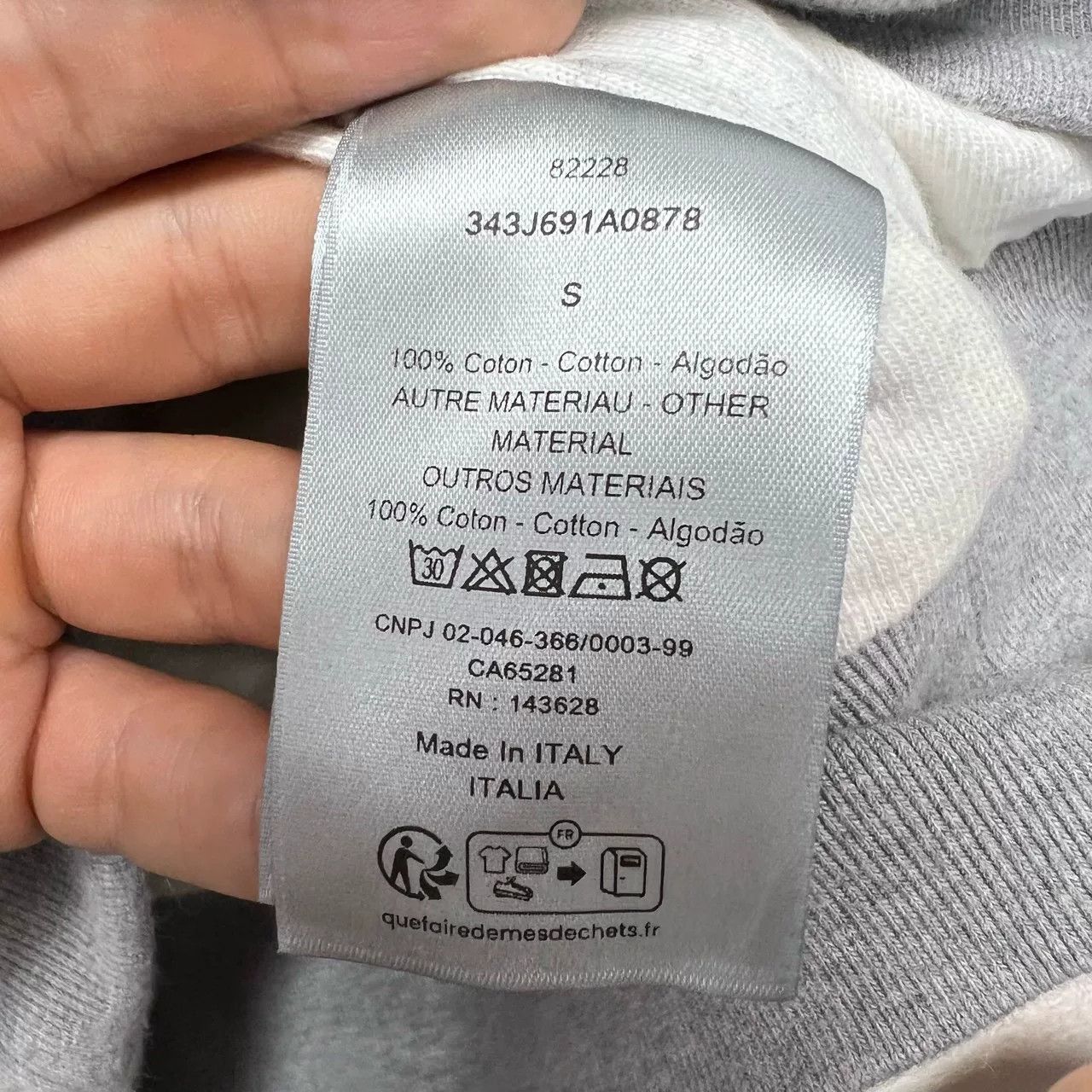 Dior DIOR Gray Burnout Distressed Double-Layer Hoodie Size S / US 4 / IT 40 - 5 Thumbnail