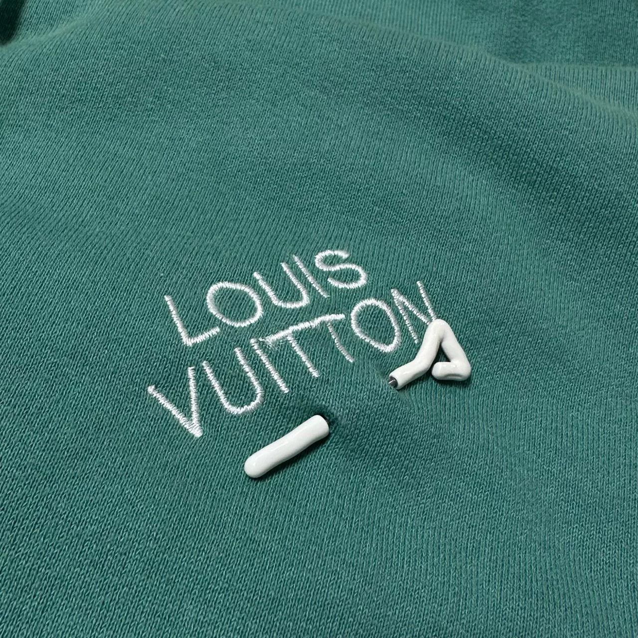 Louis Vuitton Louis Vuitton LV Green Embroidered Hoodie Size US XL / EU 56 / 4 - 5 Thumbnail