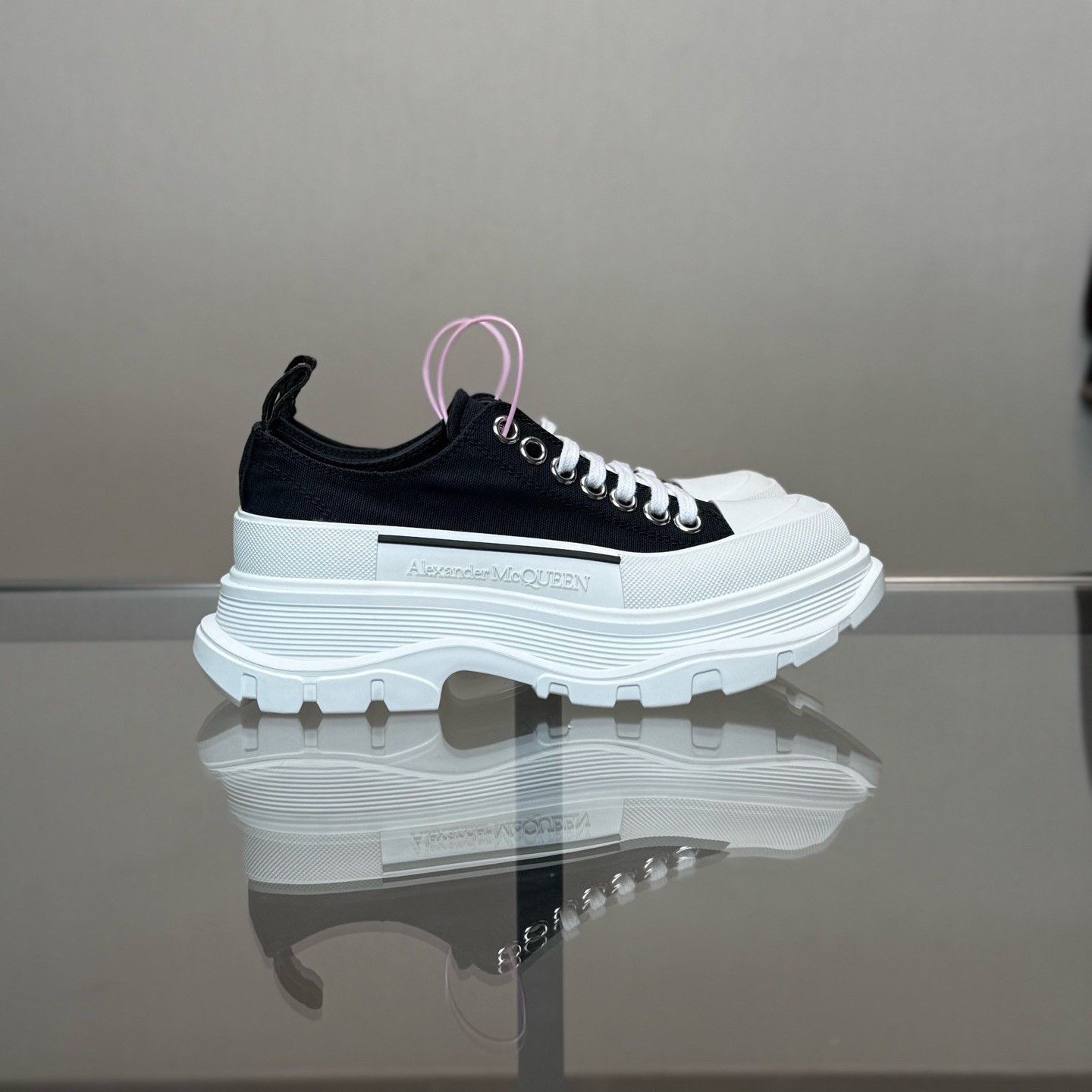 Alexander McQueen Alexander McQueen Black White Canvas Martin Boots Size US 4.5 / IT 34.5 - 3 Thumbnail