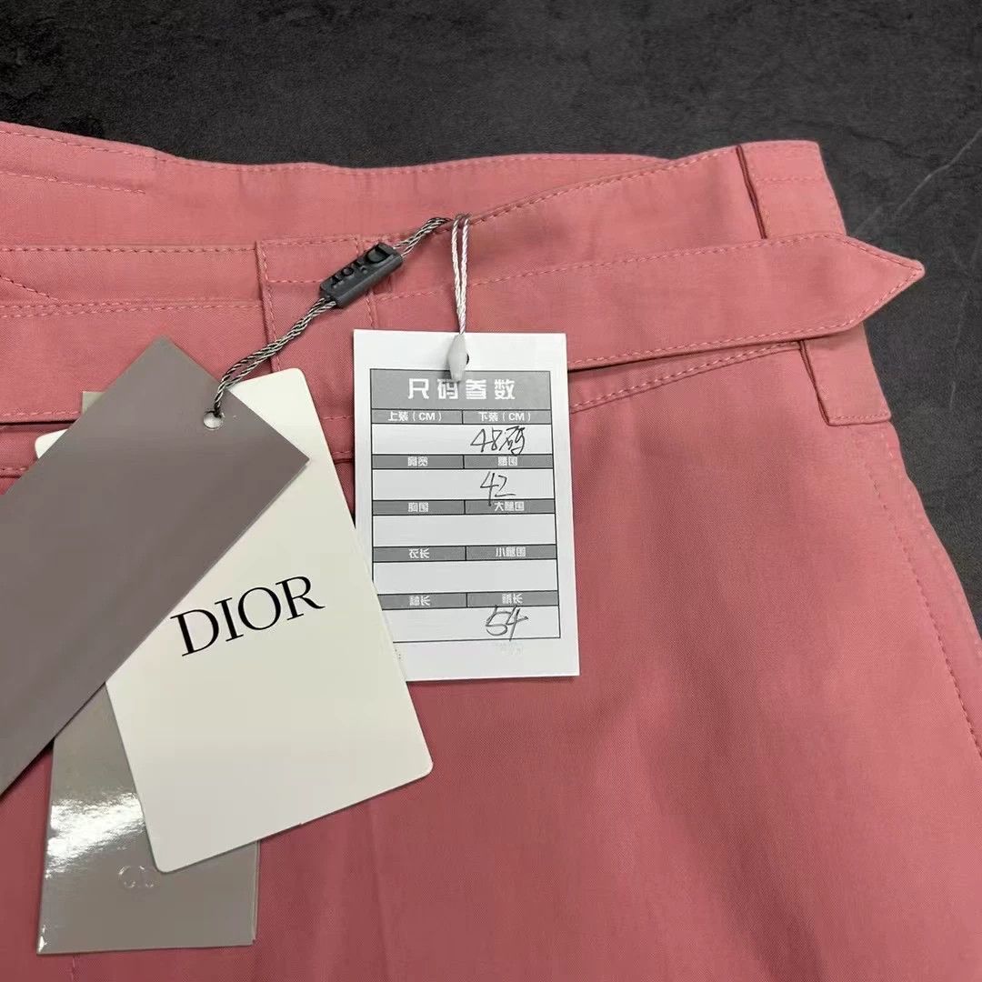 Dior Dior Men's Pink Cotton Satin Cargo Shorts Size US 32 / EU 48 - 4 Thumbnail