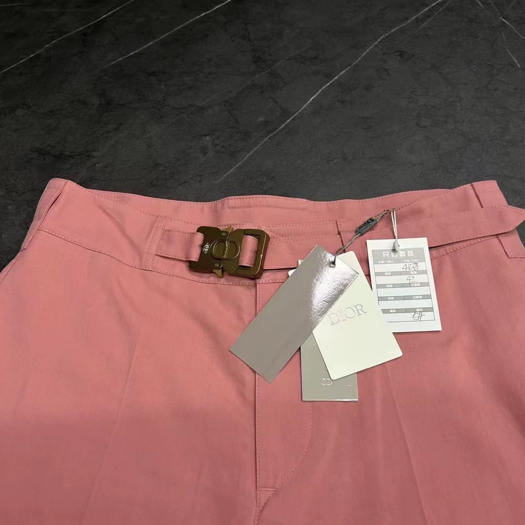 Dior Dior Men's Pink Cotton Satin Cargo Shorts Size US 32 / EU 48 - 3 Thumbnail