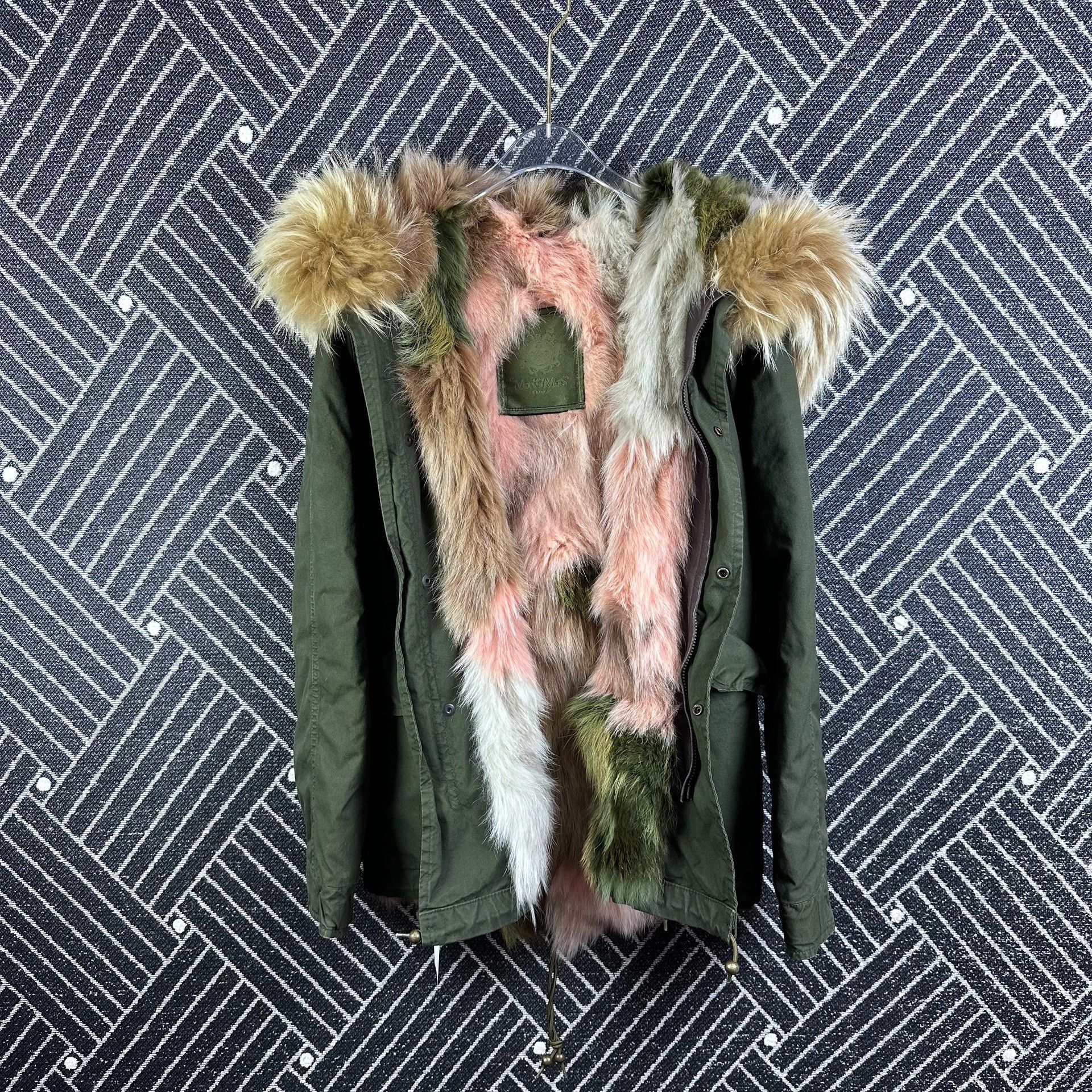 MR & MRS ITALY Army Green Fox Fur Collar Parka Size S / US 4 / IT 40 - 2 Thumbnail