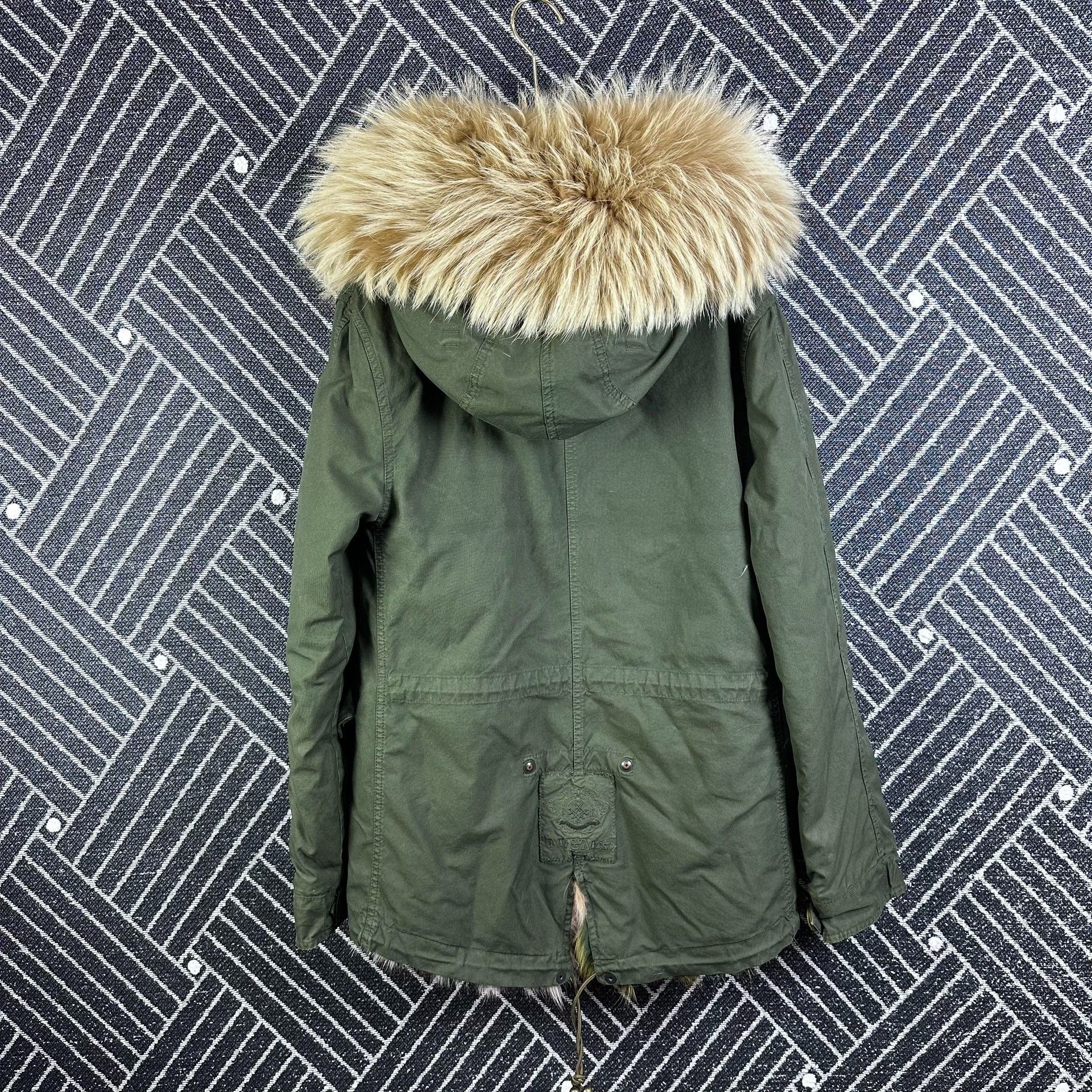 MR & MRS ITALY Army Green Fox Fur Collar Parka Size S / US 4 / IT 40 - 3 Thumbnail