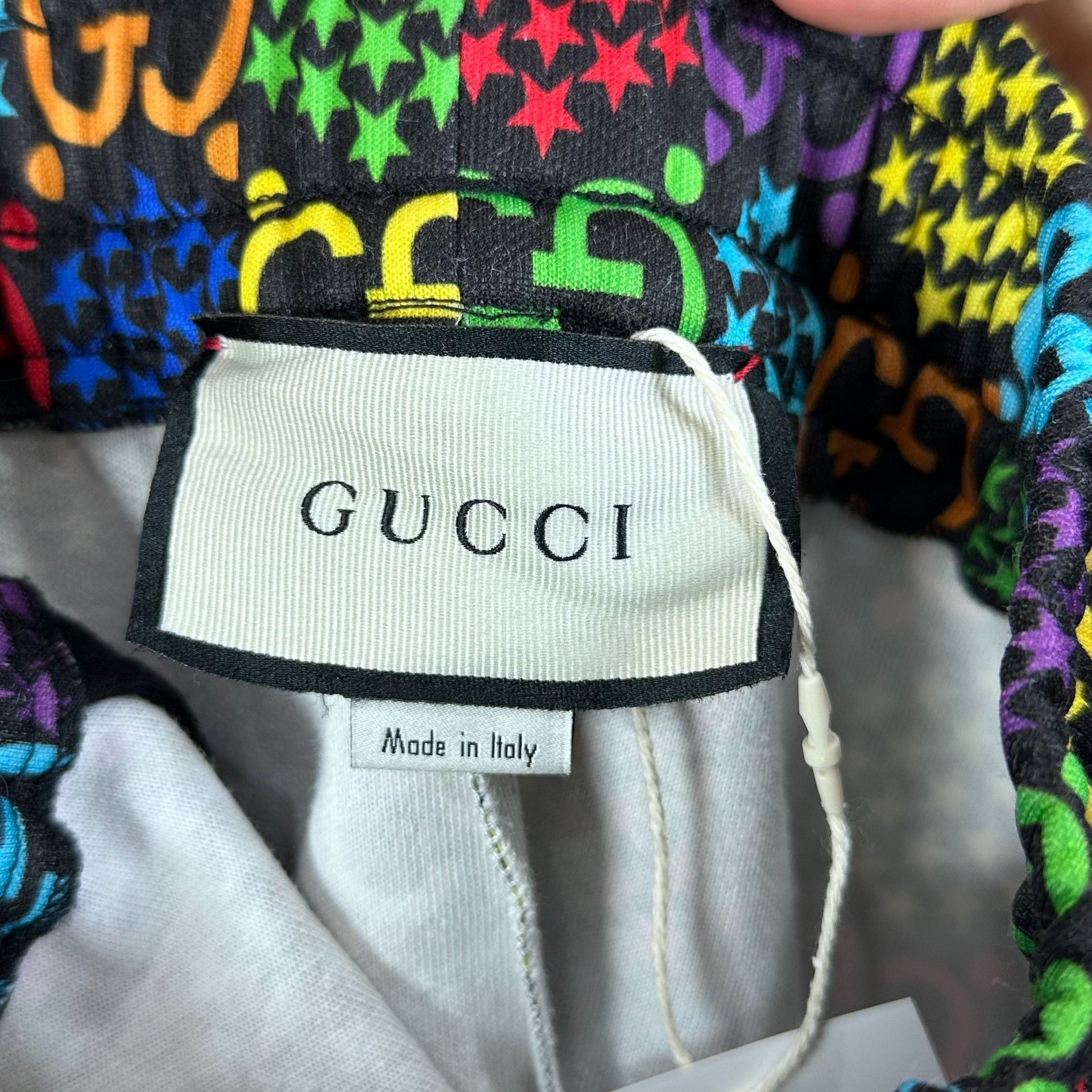 Gucci Gucci Rainbow Logo Shorts Size 22" - 6 Thumbnail