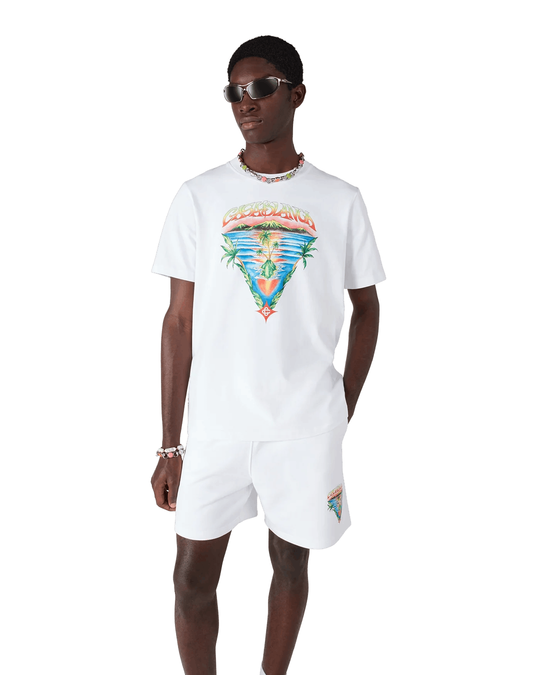Casablanca Innocence Triangle Classic T-shirt White Size US L / EU 52-54 / 3 - 4 Thumbnail
