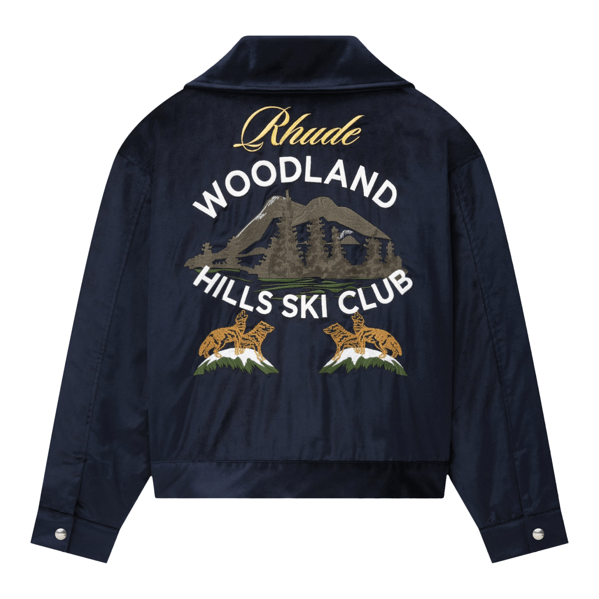 Rhude Woodland Hills Velvet Jacket Navy Size US L / EU 52-54 / 3 - 2 Thumbnail