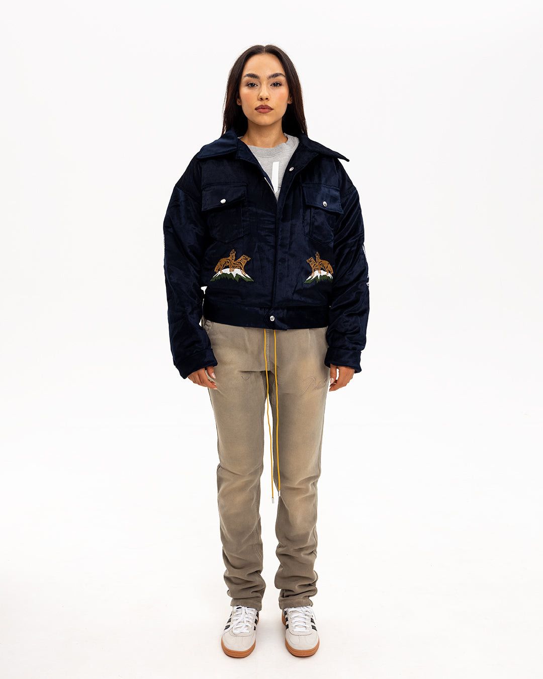 Rhude Woodland Hills Velvet Jacket Navy Size US L / EU 52-54 / 3 - 3 Thumbnail