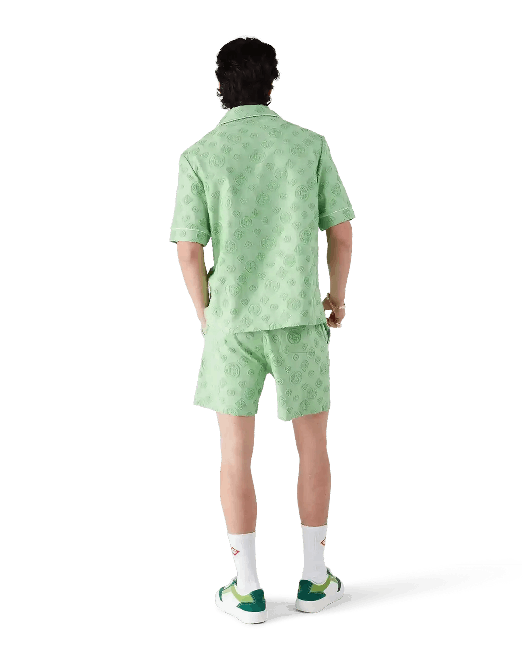Casablanca Towelling Monogram Shirt Green Size US M / EU 48-50 / 2 - 3 Thumbnail