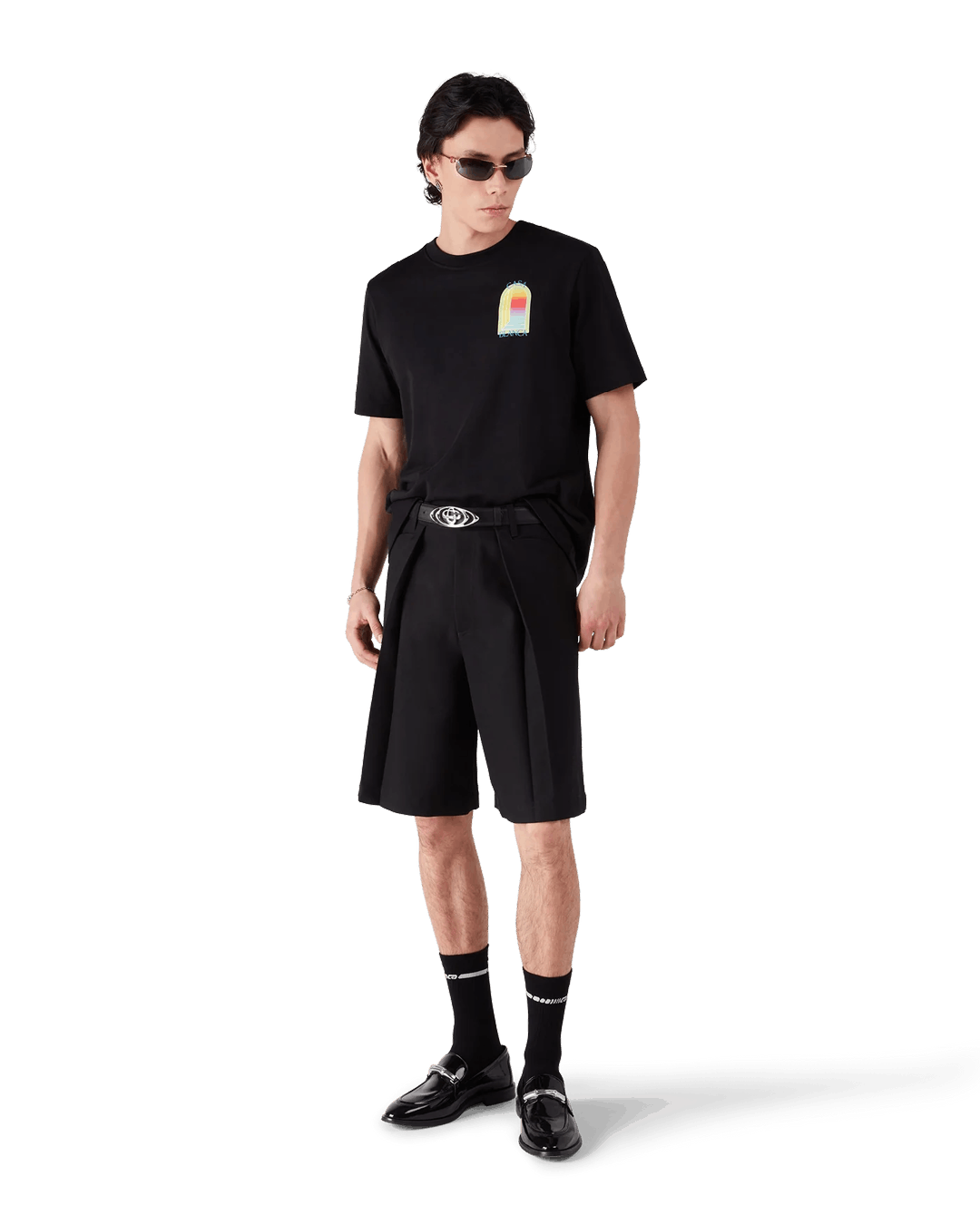 Casablanca L’Arche Short Sleeve T-shirt Black Size US L / EU 52-54 / 3 - 3 Thumbnail
