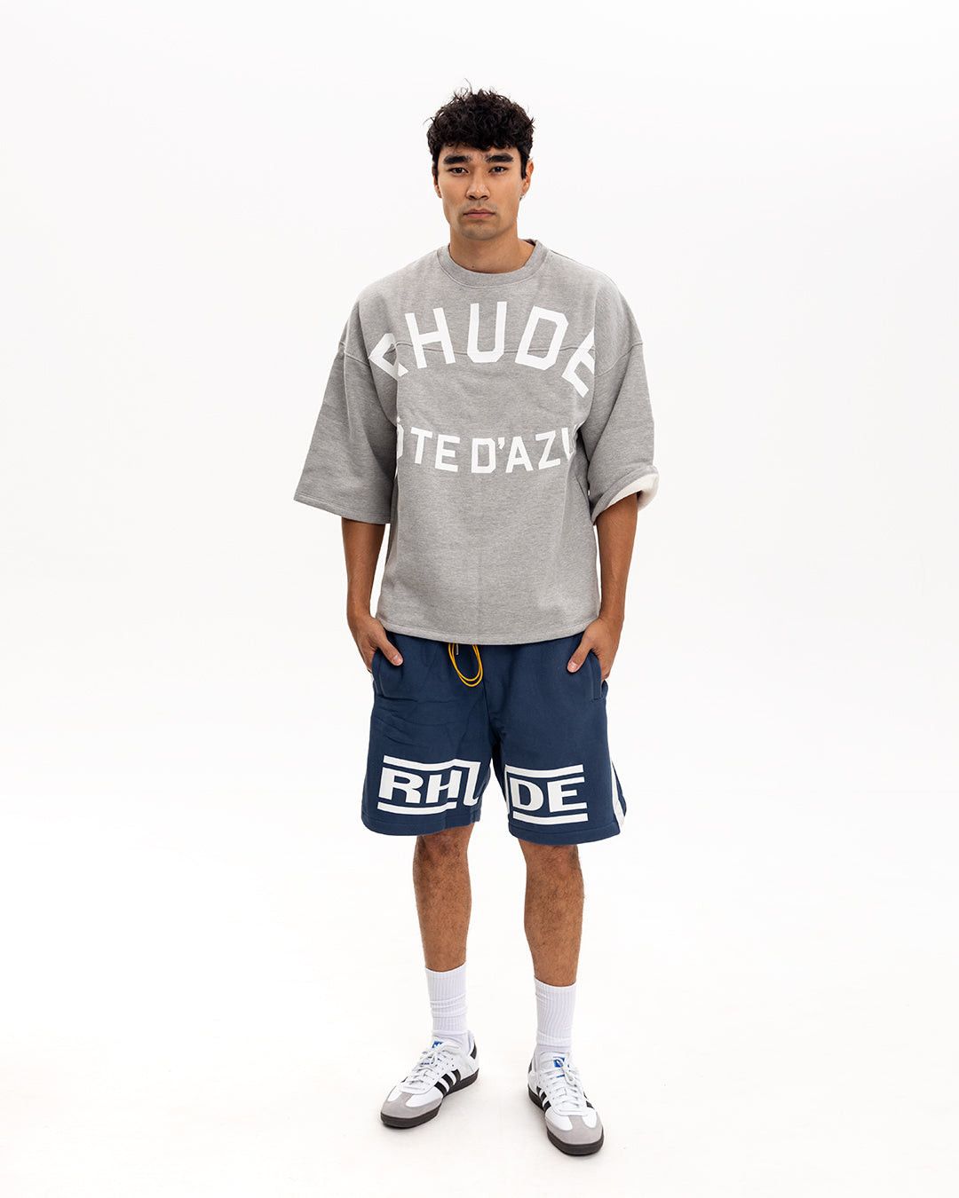 Rhude Champions Shorts Navy Vintage White Size US 34 / EU 50 - 6 Thumbnail