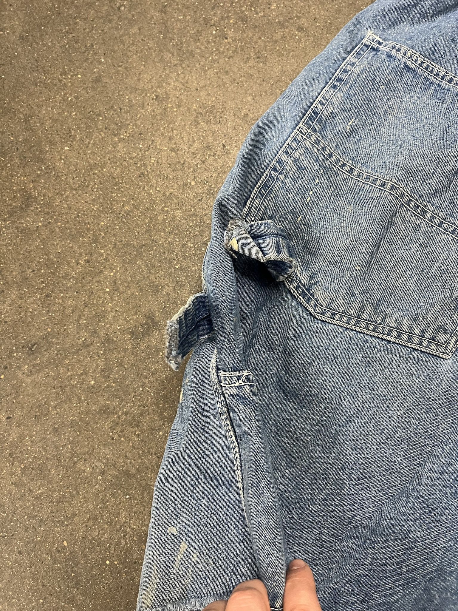 Carhartt × Vintage Vintage 1990s Big Smith Light Wash Denim Overall Shorts Size XL Size US XL / EU 56 / 4 - 5 Thumbnail