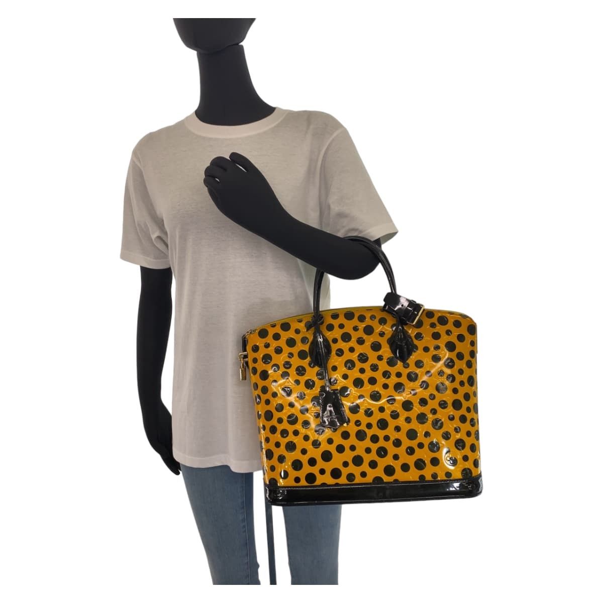 Louis Vuitton Louis Vuitton Louis Vuitton Lockit MM Monogram Vernis Handbag Leather Tote Bag M91398 DUTY FREE for USA Size ONE SIZE - 4 Thumbnail
