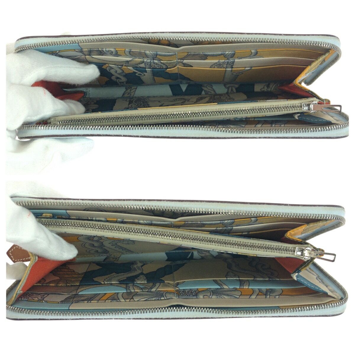 Hermes Hermes Hermes Azap Silk In Long Leather Wallet Leather Long Wallet Z DUTY FREE for USA Size ONE SIZE - 8 Thumbnail