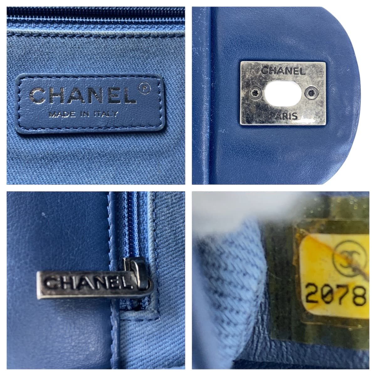 Chanel Chanel CHANEL Coco Mark Turn Lock Denim Leather Shoulder Bag Textile Shoulder Bag A92708 DUTY FREE for USA Size ONE SIZE - 5 Thumbnail