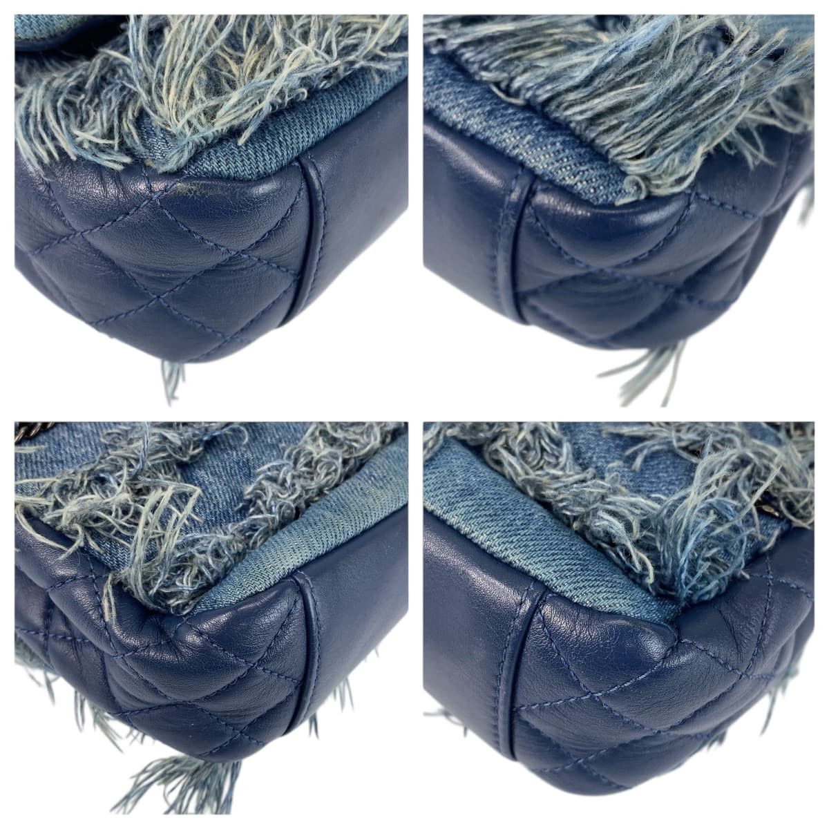 Chanel Chanel CHANEL Coco Mark Turn Lock Denim Leather Shoulder Bag Textile Shoulder Bag A92708 DUTY FREE for USA Size ONE SIZE - 3 Thumbnail