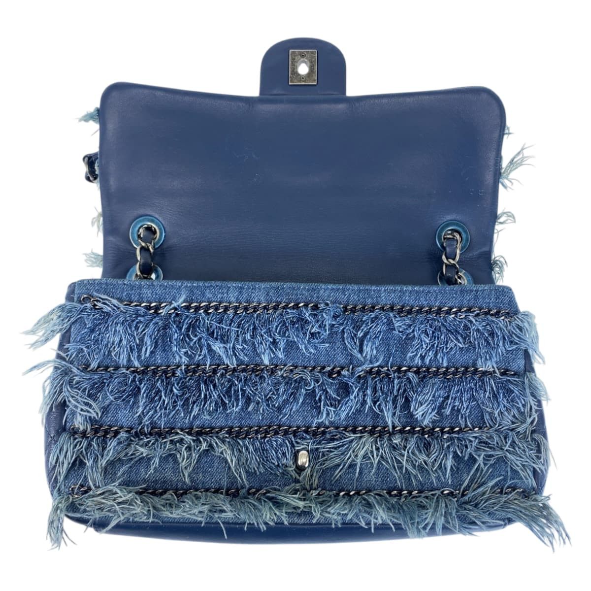 Chanel Chanel CHANEL Coco Mark Turn Lock Denim Leather Shoulder Bag Textile Shoulder Bag A92708 DUTY FREE for USA Size ONE SIZE - 8 Thumbnail