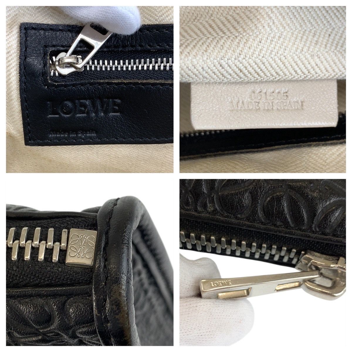 Loewe Loewe Loewe Repeat Anagram Leather Briefcase Leather Business Bag DUTY FREE for USA Size ONE SIZE - 3 Thumbnail