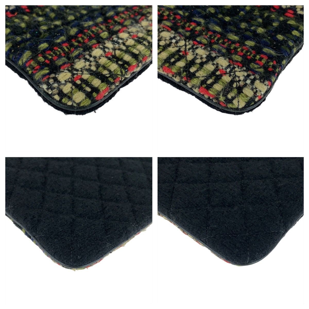 Chanel Chanel Chanel Tweed Clutch Bag Textile Clutch Bag DUTY FREE for USA Size ONE SIZE - 4 Thumbnail
