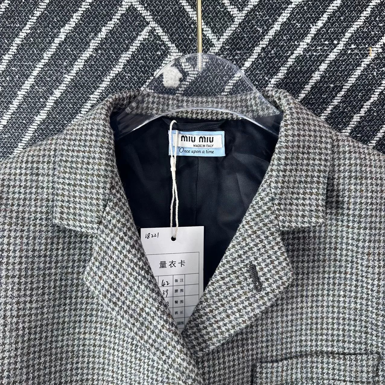 Miu Miu MIU MIU Houndstooth Wool Blazer Size M / US 6-8 / IT 42-44 - 7 Thumbnail