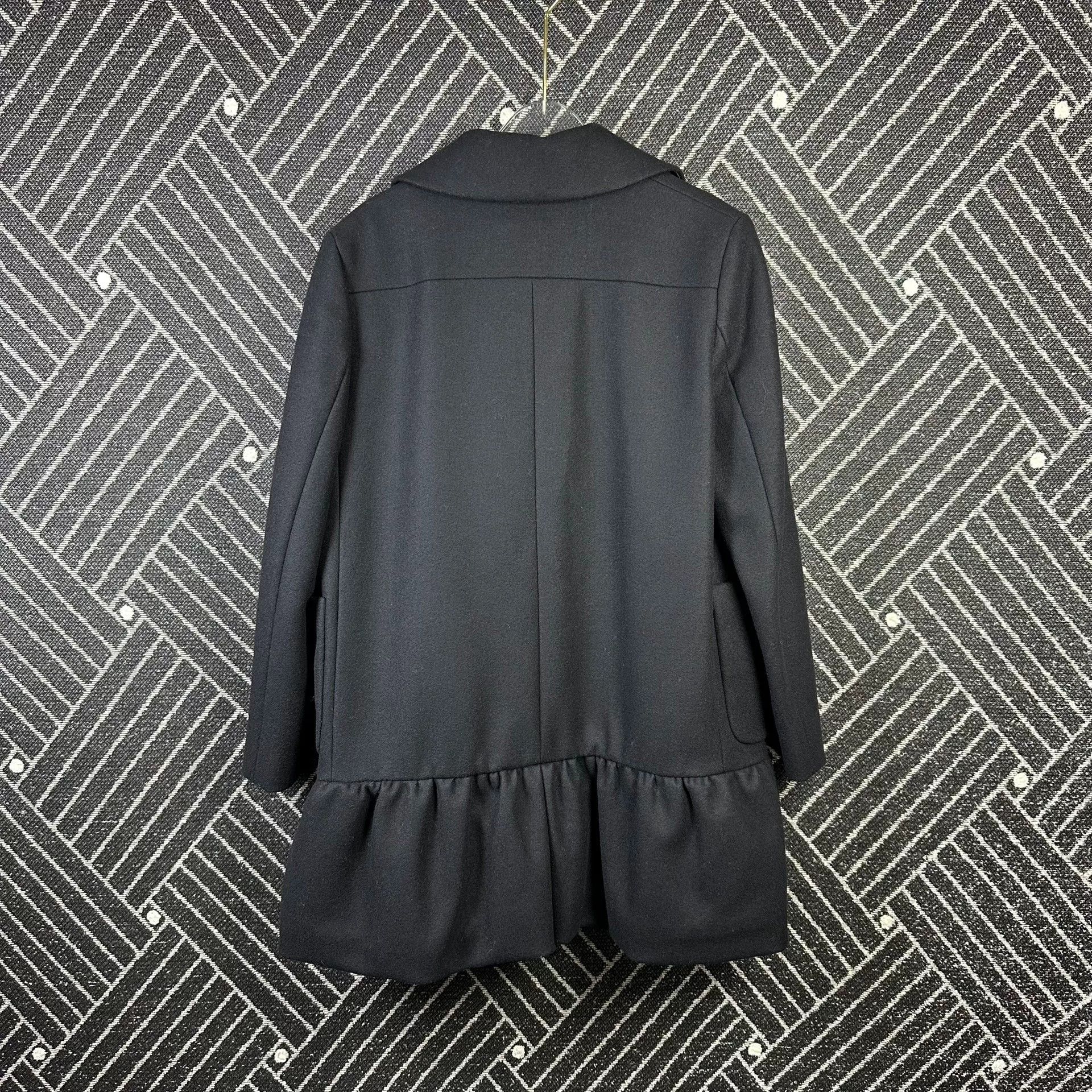 Miu Miu Miu Miu Ruffled Wool Coat Size M / US 6-8 / IT 42-44 - 2 Thumbnail