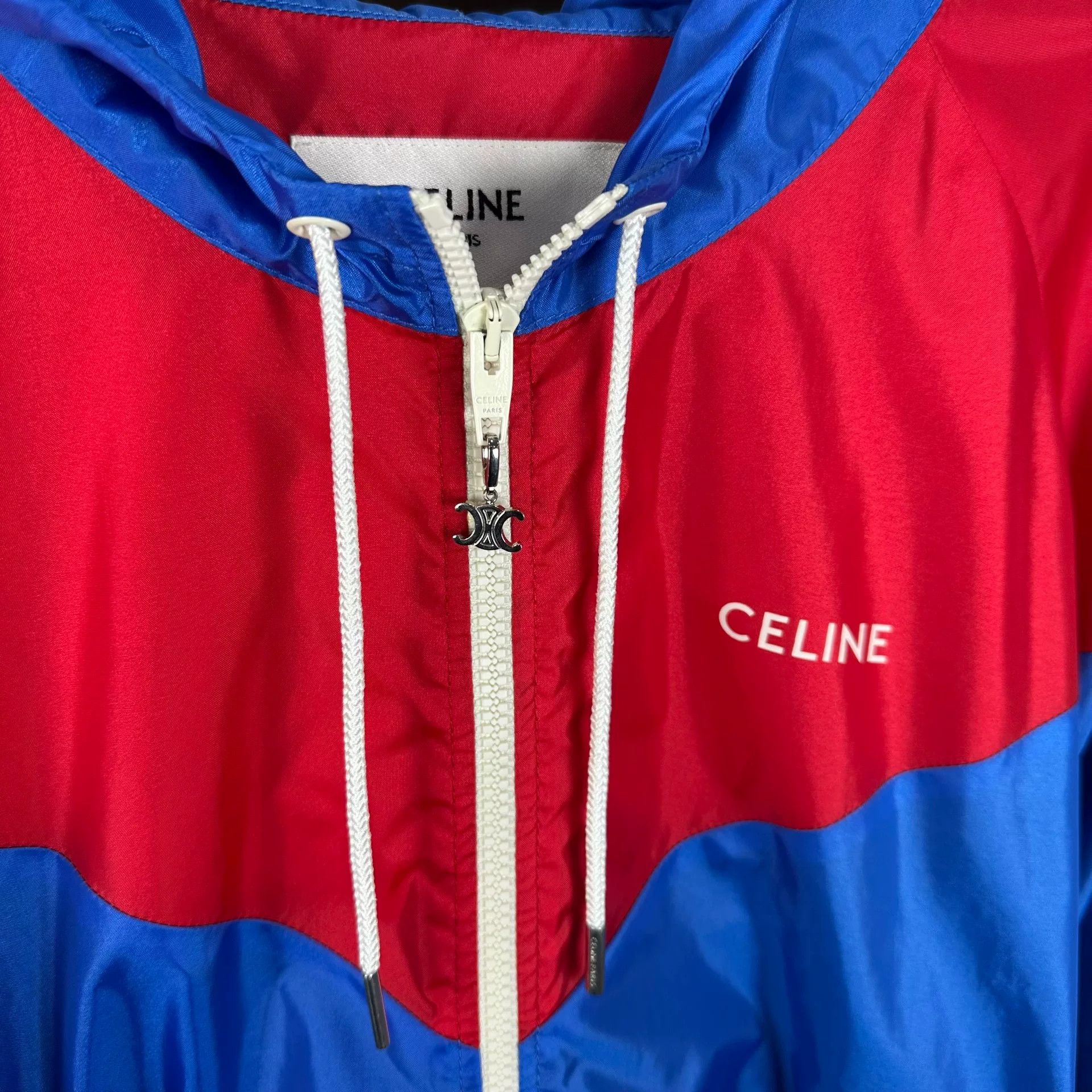 Celine CELINE Colorblock Lightweight Nylon Hooded Jacket Size XXL / US 16-18 / IT 52-54 - 6 Thumbnail