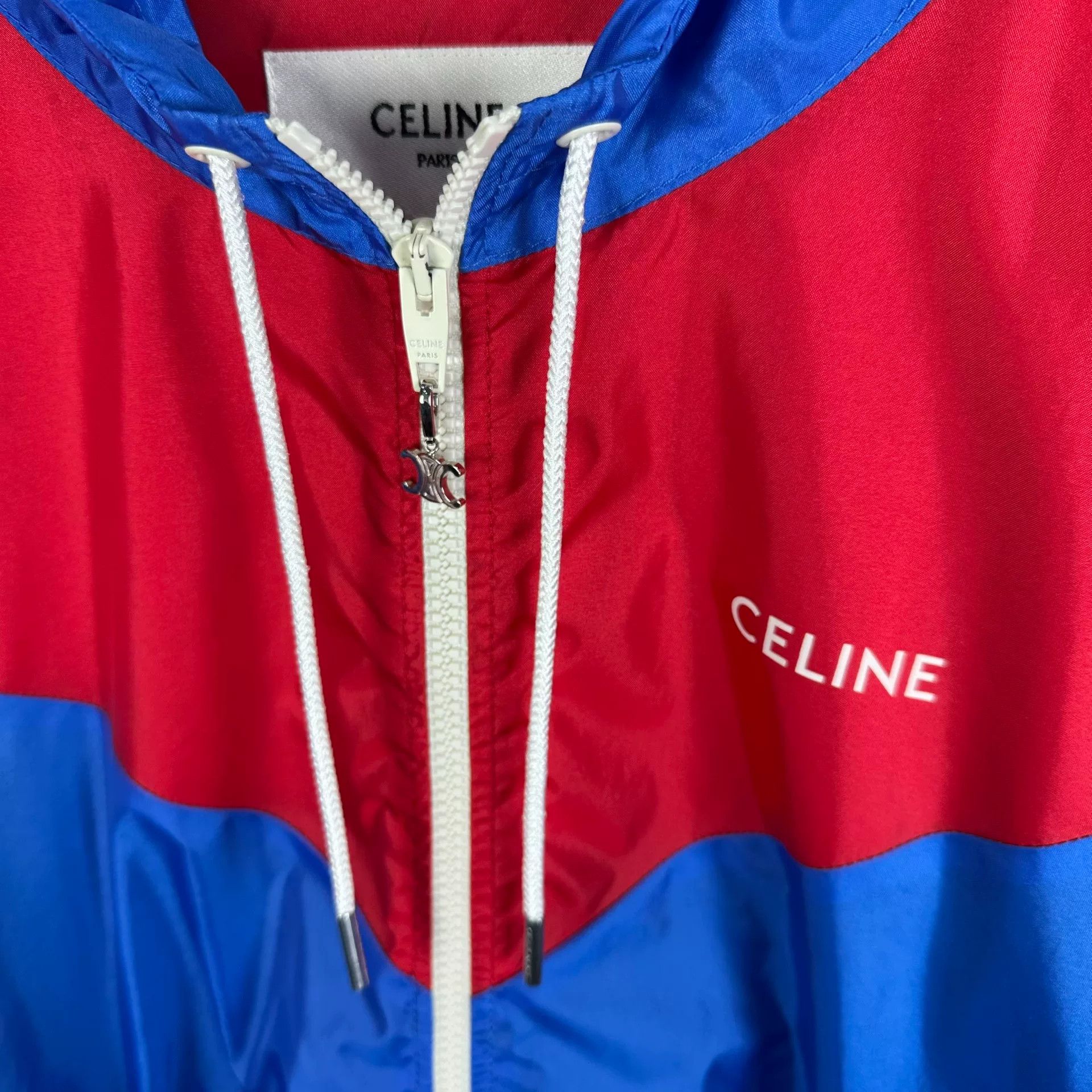 Celine CELINE Colorblock Lightweight Nylon Hooded Jacket Size XXL / US 16-18 / IT 52-54 - 5 Thumbnail