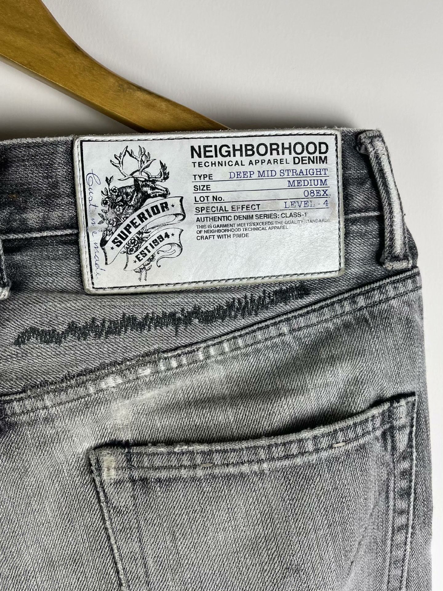 Neighborhood NEIGHBORHOOD 2008 dp mid Distressed Jeans Size US 32 / EU 48 - 4 Thumbnail