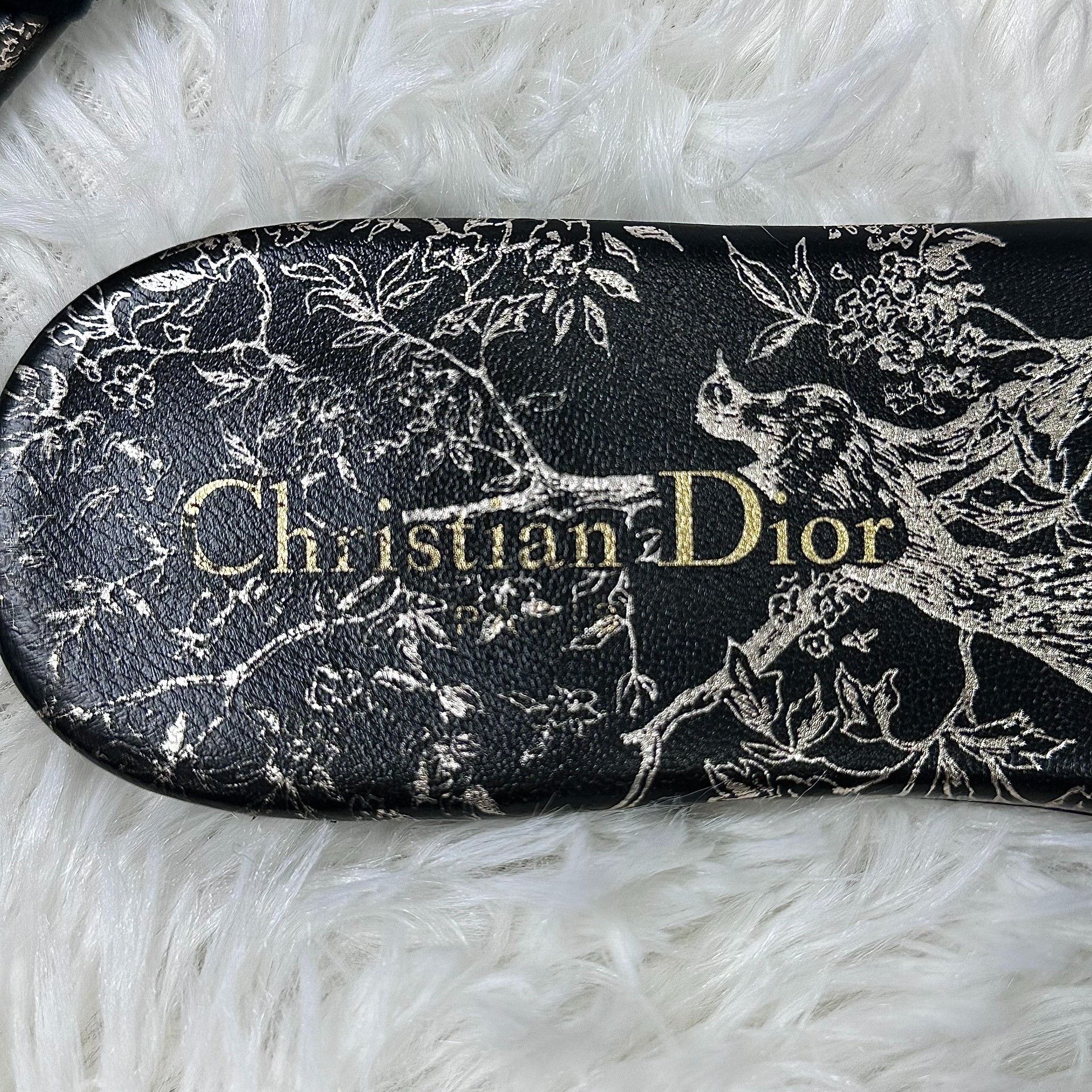 Dior DIOR Dway Metallic Embroidered Floral Sandals Size US 5 / IT 35 - 4 Thumbnail