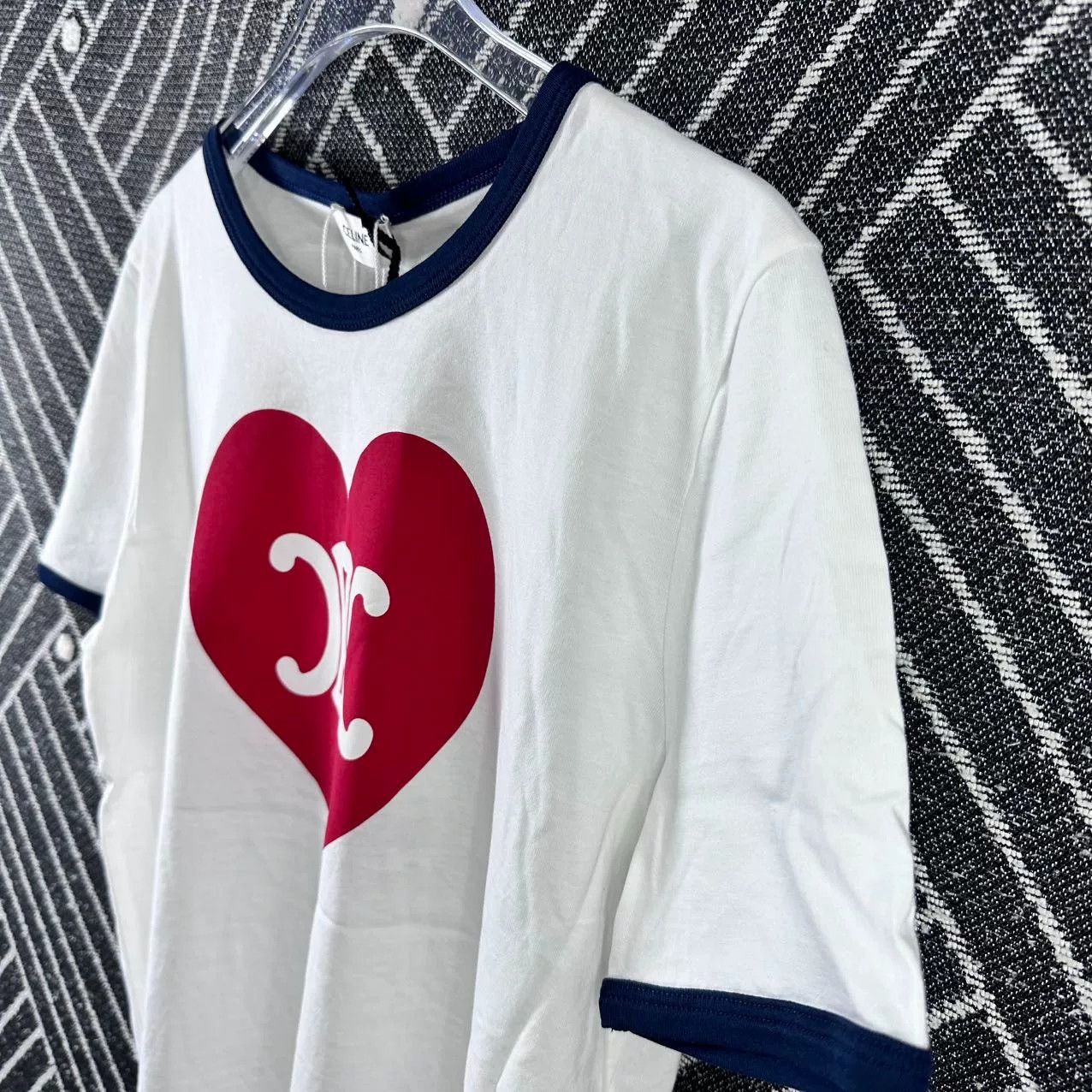 Celine Celine Heart Logo Contrast T-Shirt Size L / US 10 / IT 46 - 8 Thumbnail