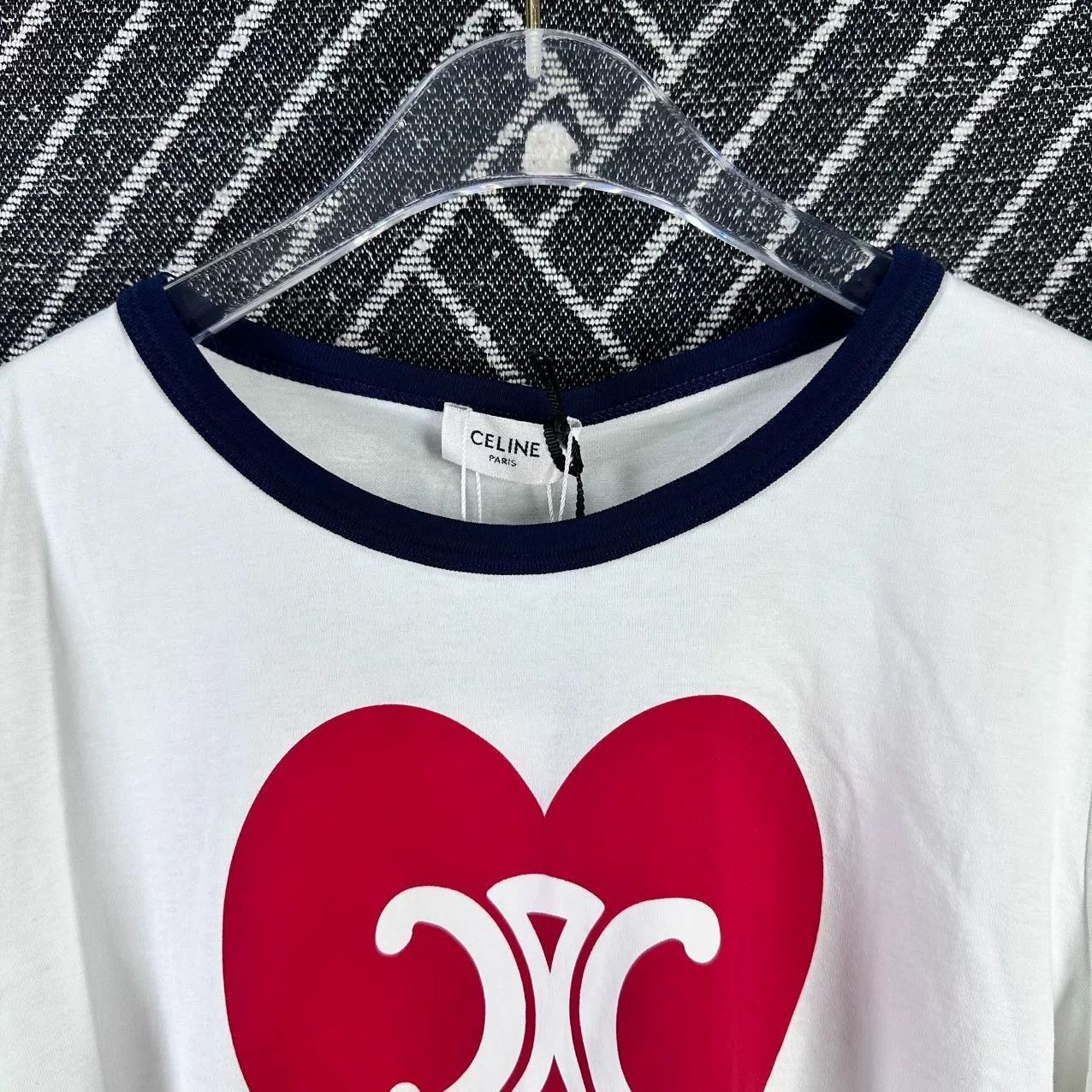 Celine Celine Heart Logo Contrast T-Shirt Size L / US 10 / IT 46 - 6 Thumbnail
