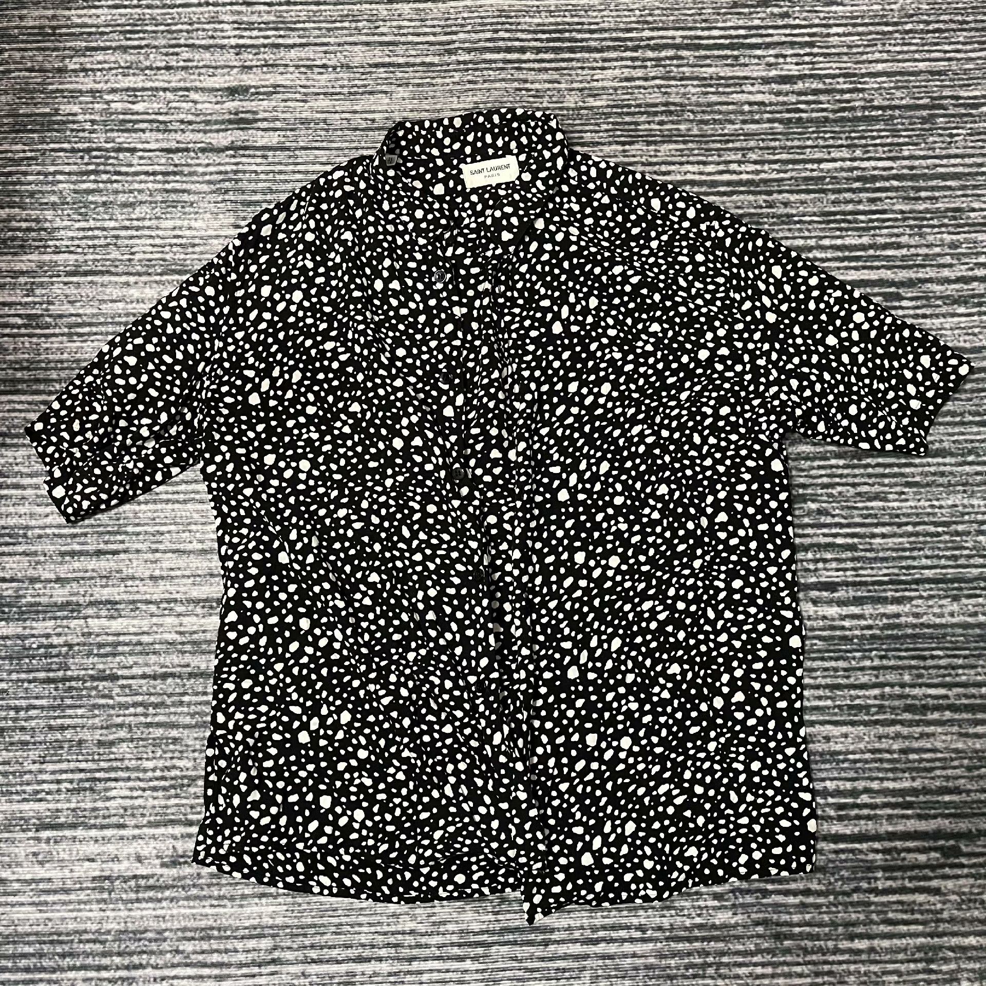 Yves Saint Laurent YSL Spotted Shirt Size US M / EU 48-50 / 2 - 2 Thumbnail