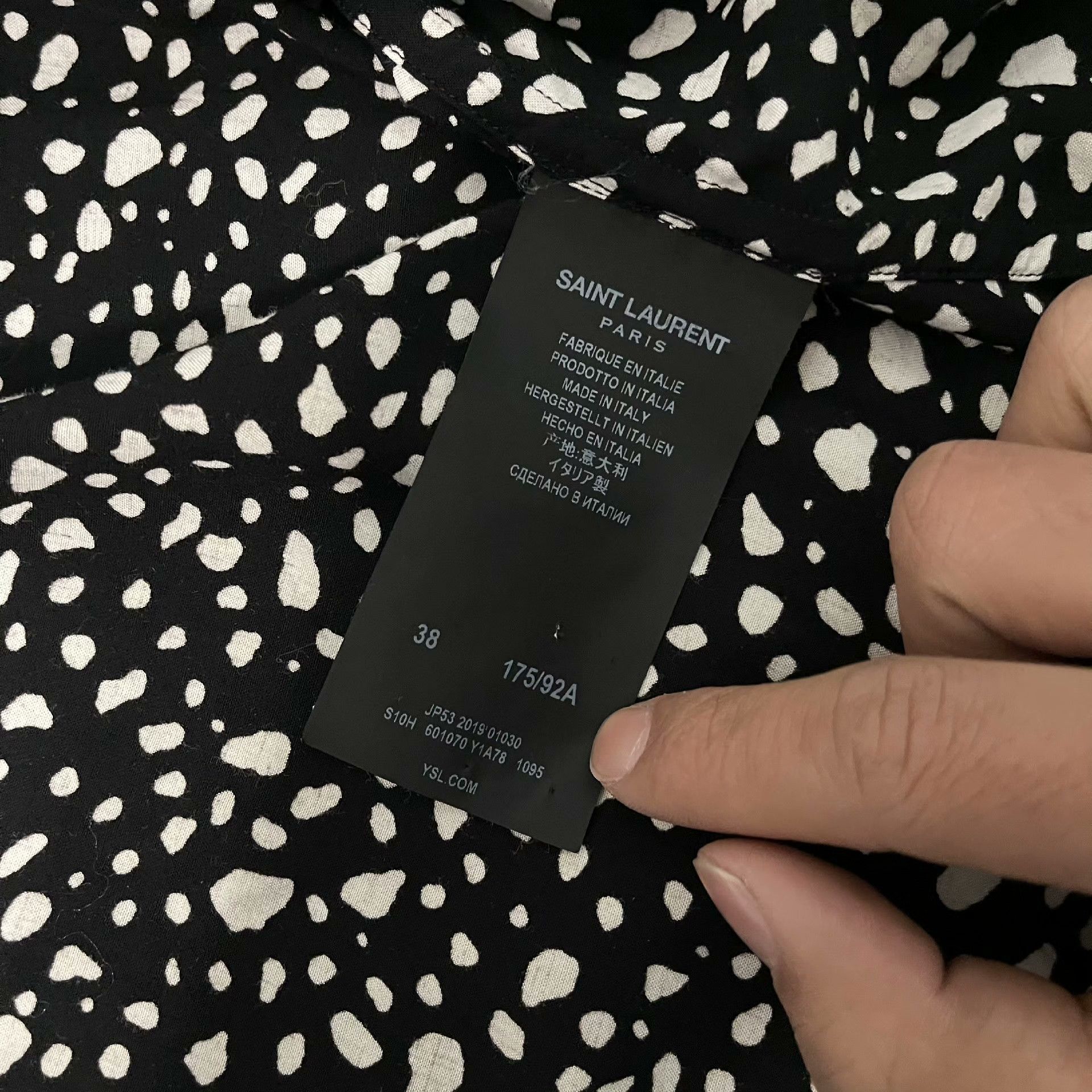 Yves Saint Laurent YSL Spotted Shirt Size US M / EU 48-50 / 2 - 6 Thumbnail