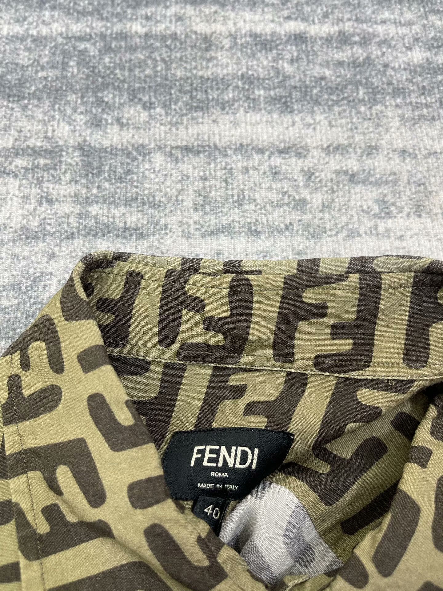 Fendi FENDI Short Sleeve Logo Print Shirt Size US XXS / EU 40 - 6 Thumbnail