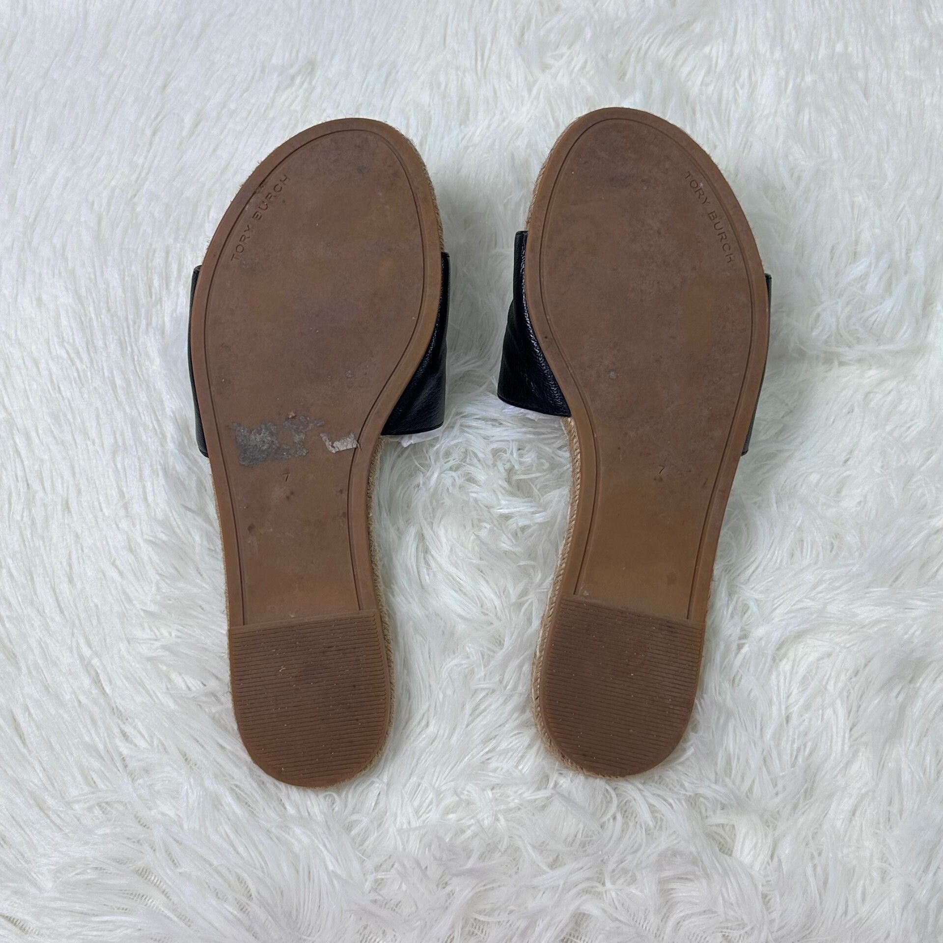 Tory Burch Tory Burch Leather Woven Slide Sandal Size US 7 / IT 37 - 6 Thumbnail