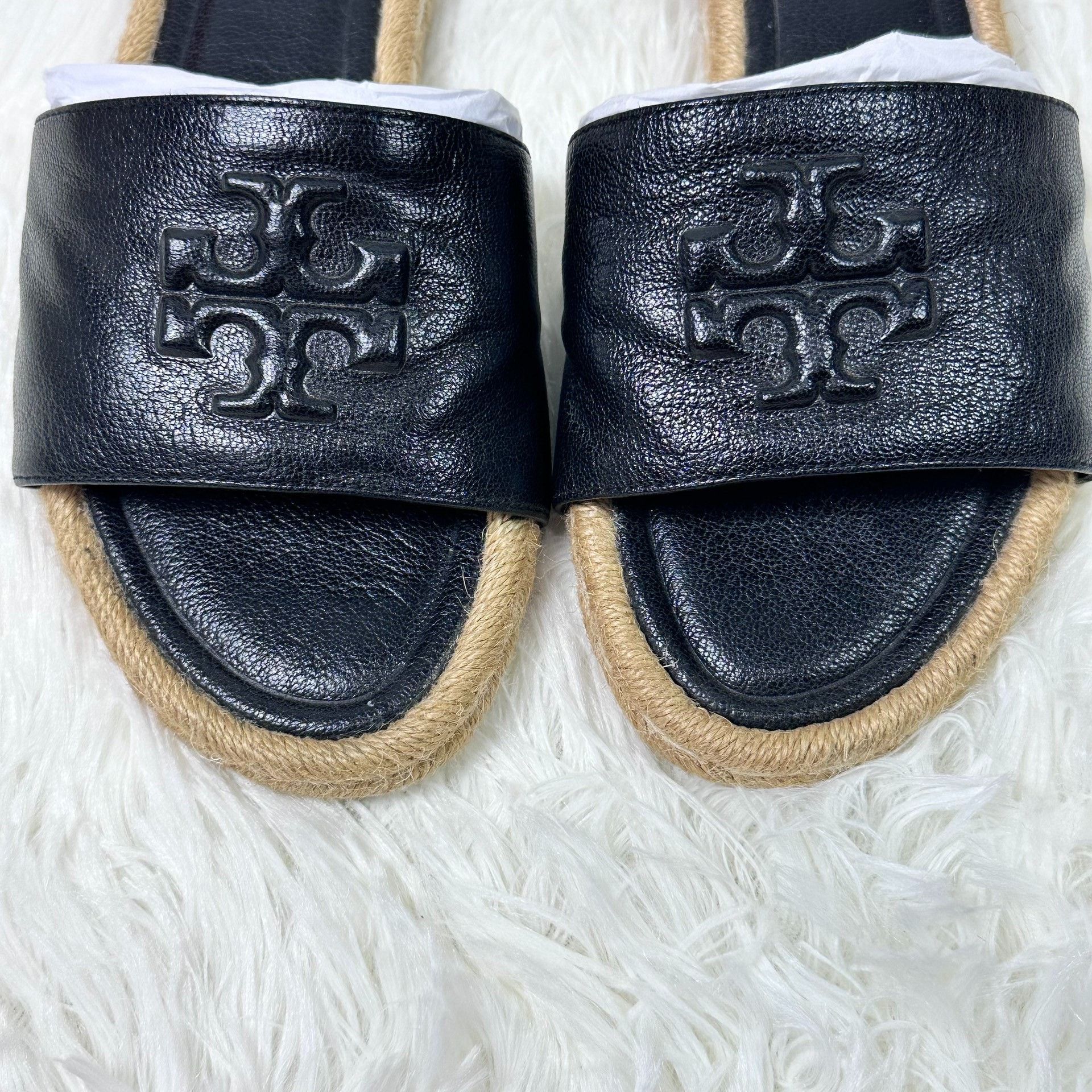 Tory Burch Tory Burch Leather Woven Slide Sandal Size US 7 / IT 37 - 5 Thumbnail
