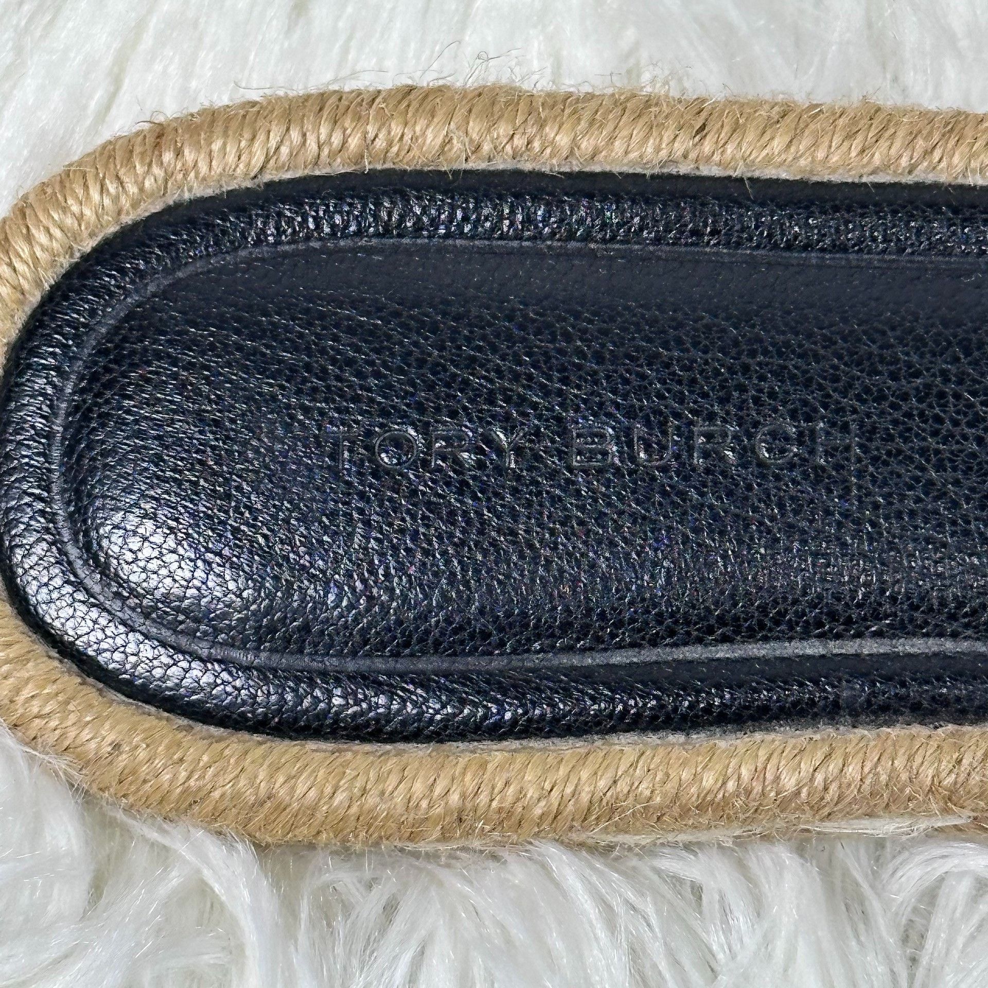 Tory Burch Tory Burch Leather Woven Slide Sandal Size US 7 / IT 37 - 4 Thumbnail
