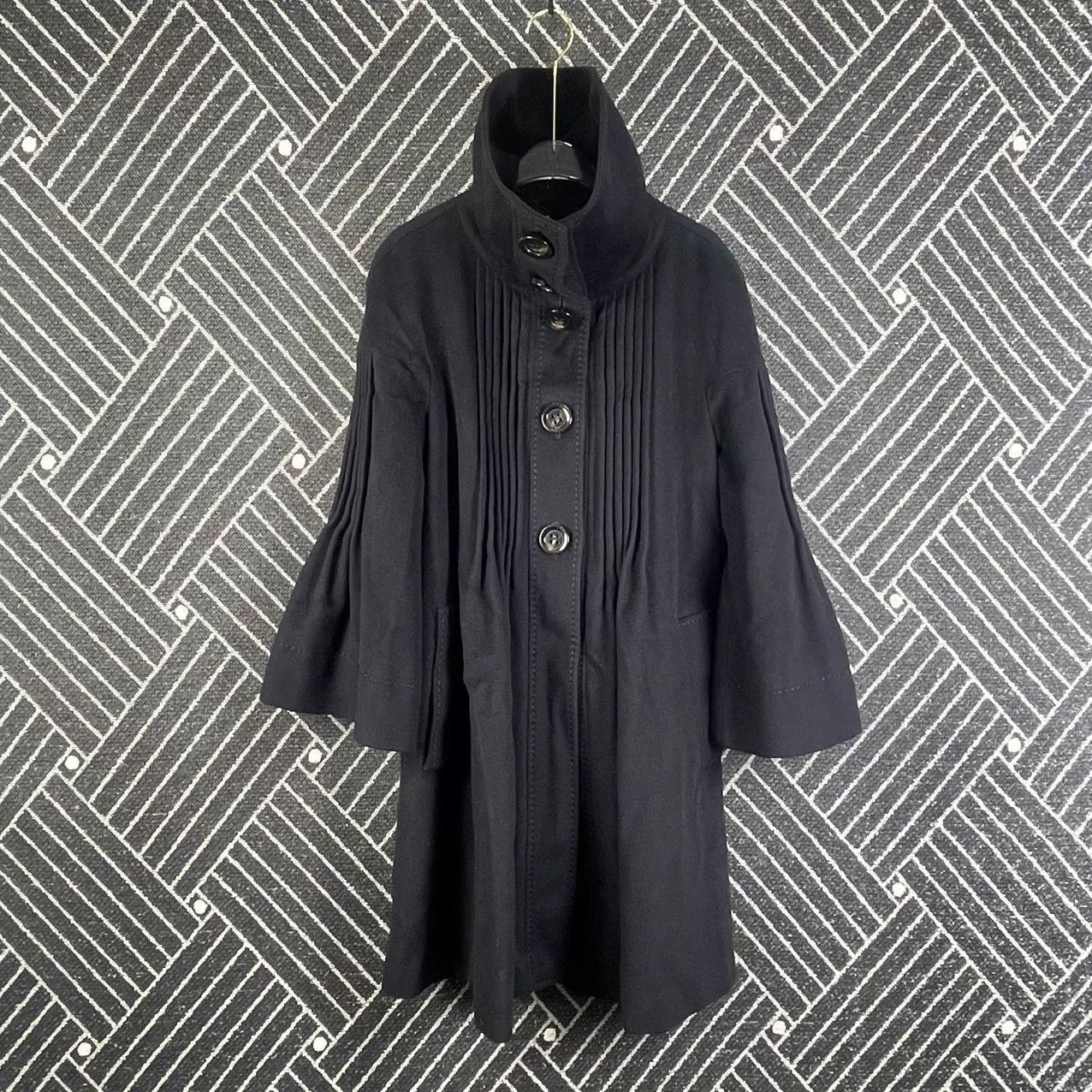 Sportmax Max Mara Sportmax Black Wool Coat Size XXS / US 00 / IT 34 - 3 Thumbnail