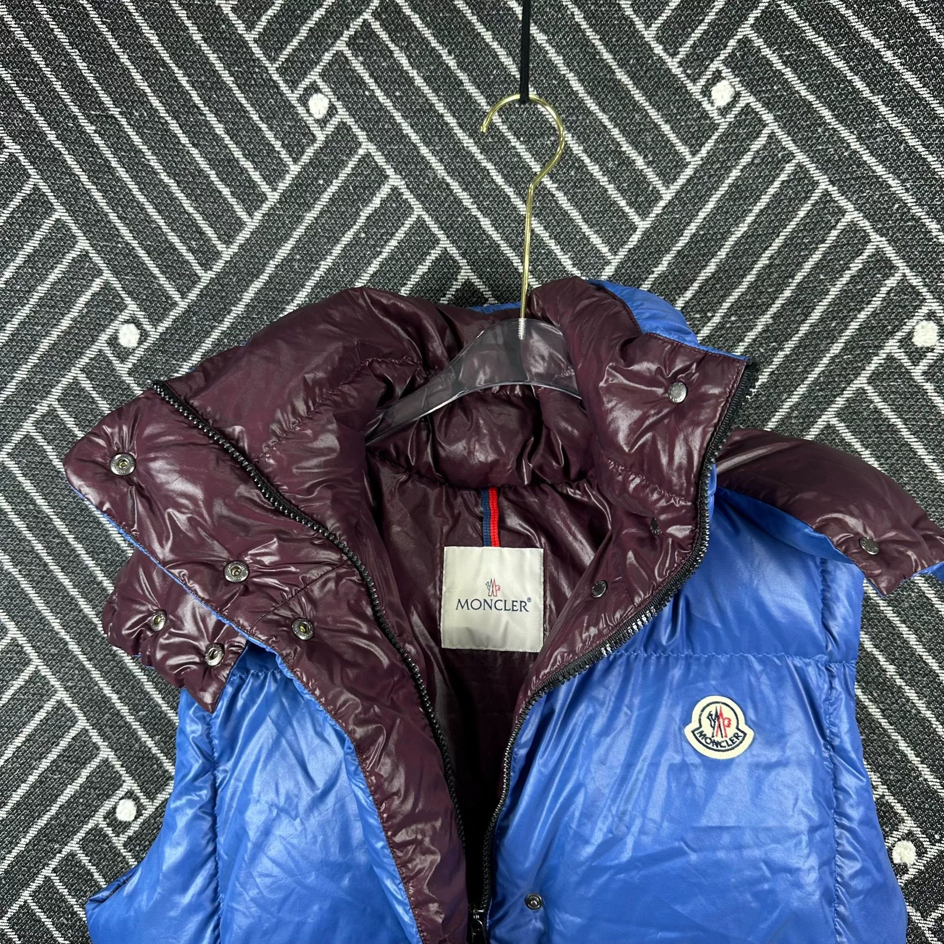 Moncler Moncler Luzule Blue Down Vest Size S / US 4 / IT 40 - 4 Thumbnail