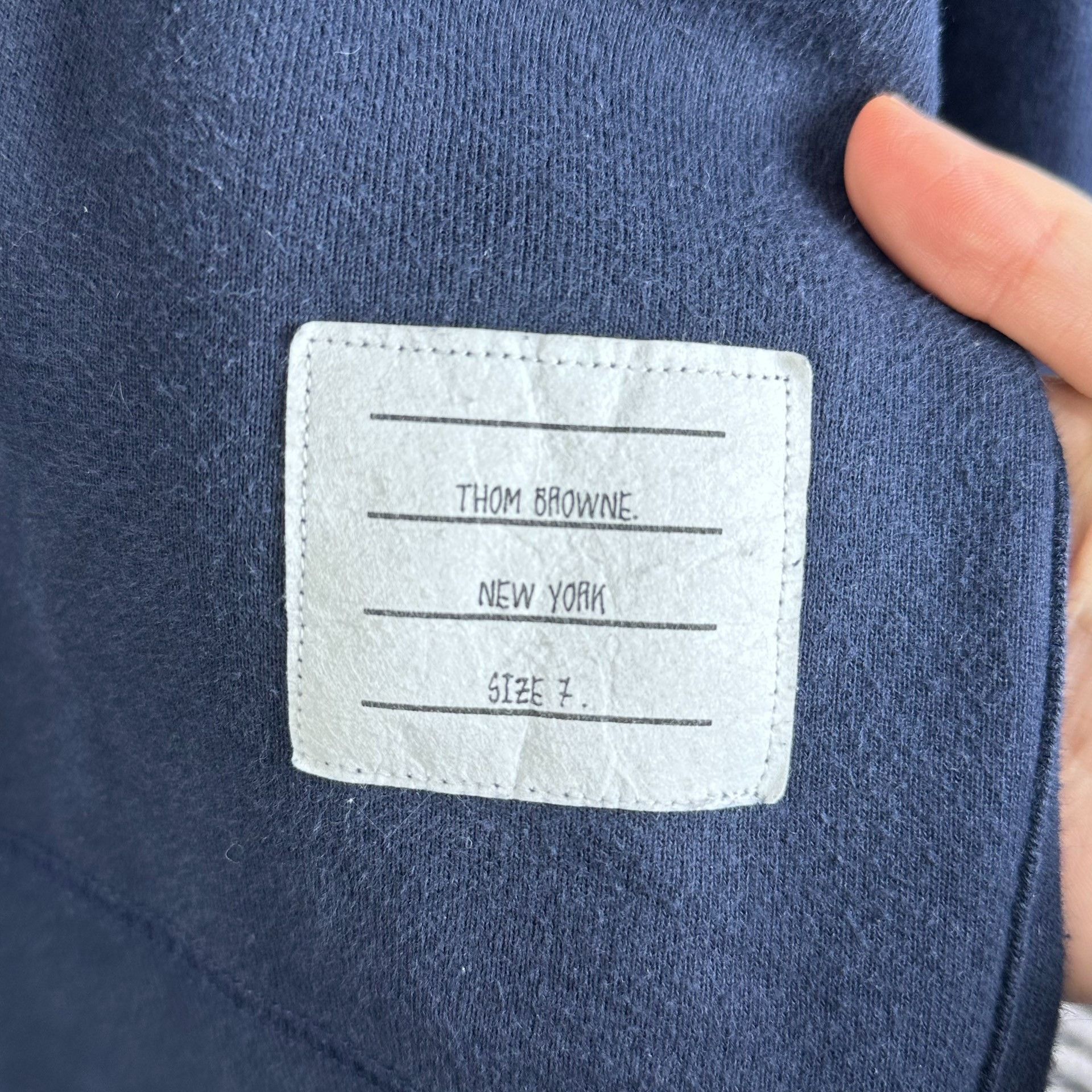 Thom Browne Thom Browne Classic Four-Stripe Navy Sweatshirt Size US M / EU 48-50 / 2 - 6 Thumbnail
